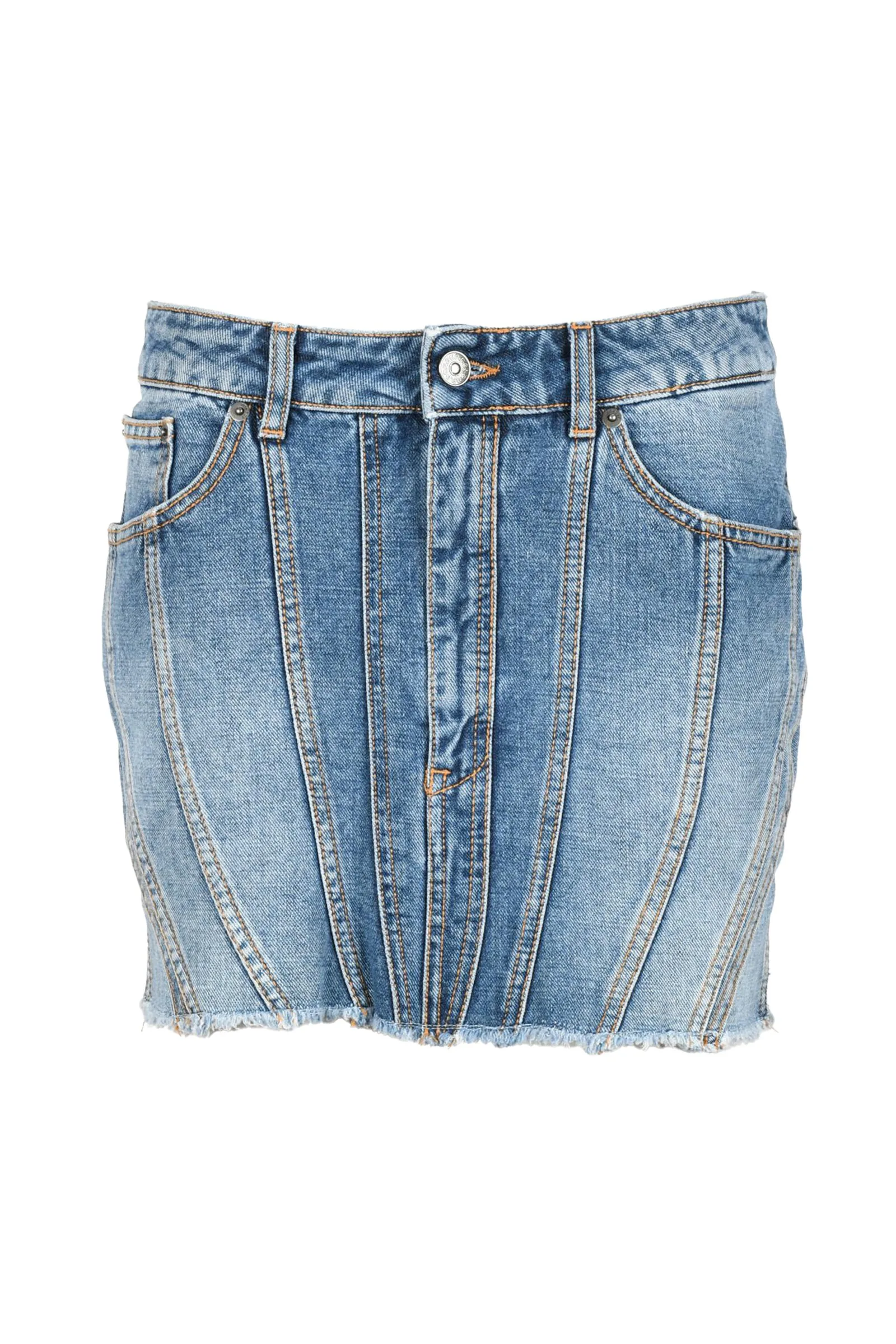 Gonna Mini in Denim Blu