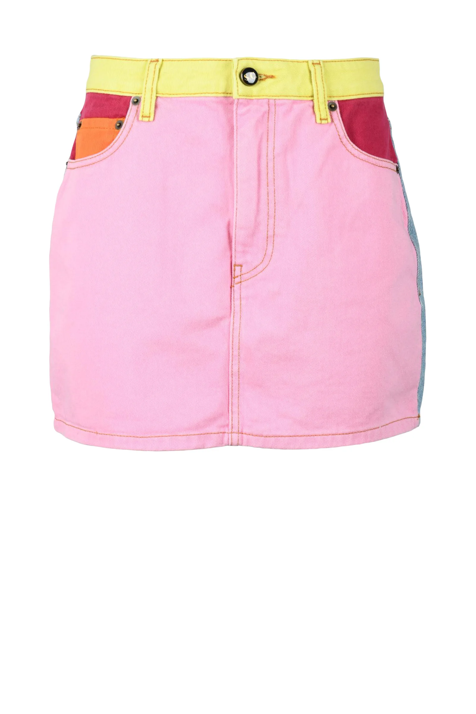 Gonna Mini in Denim Multicolore