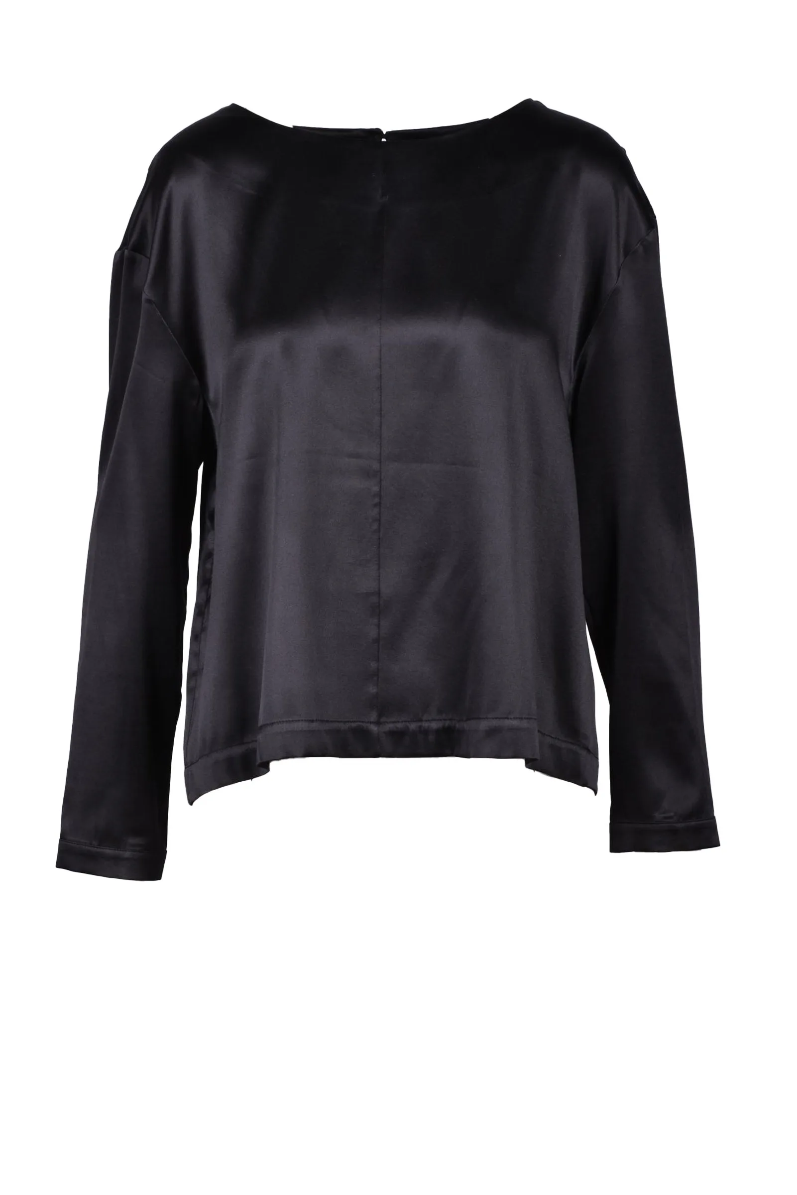 Blusa in Seta Nero