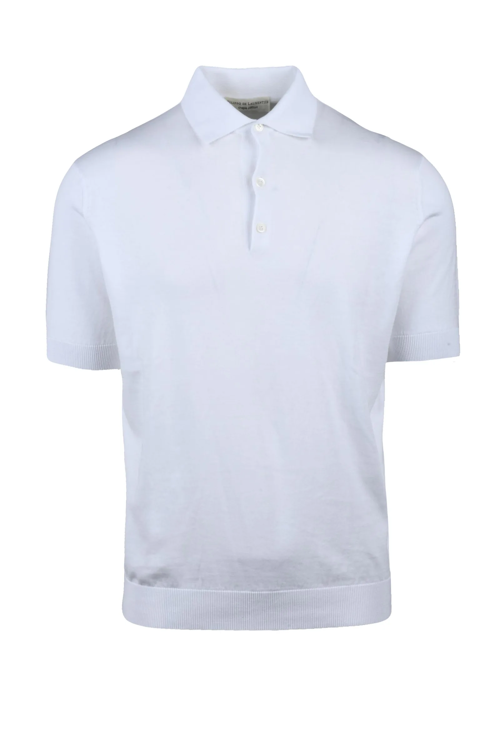 Polo in Maglia Bianco