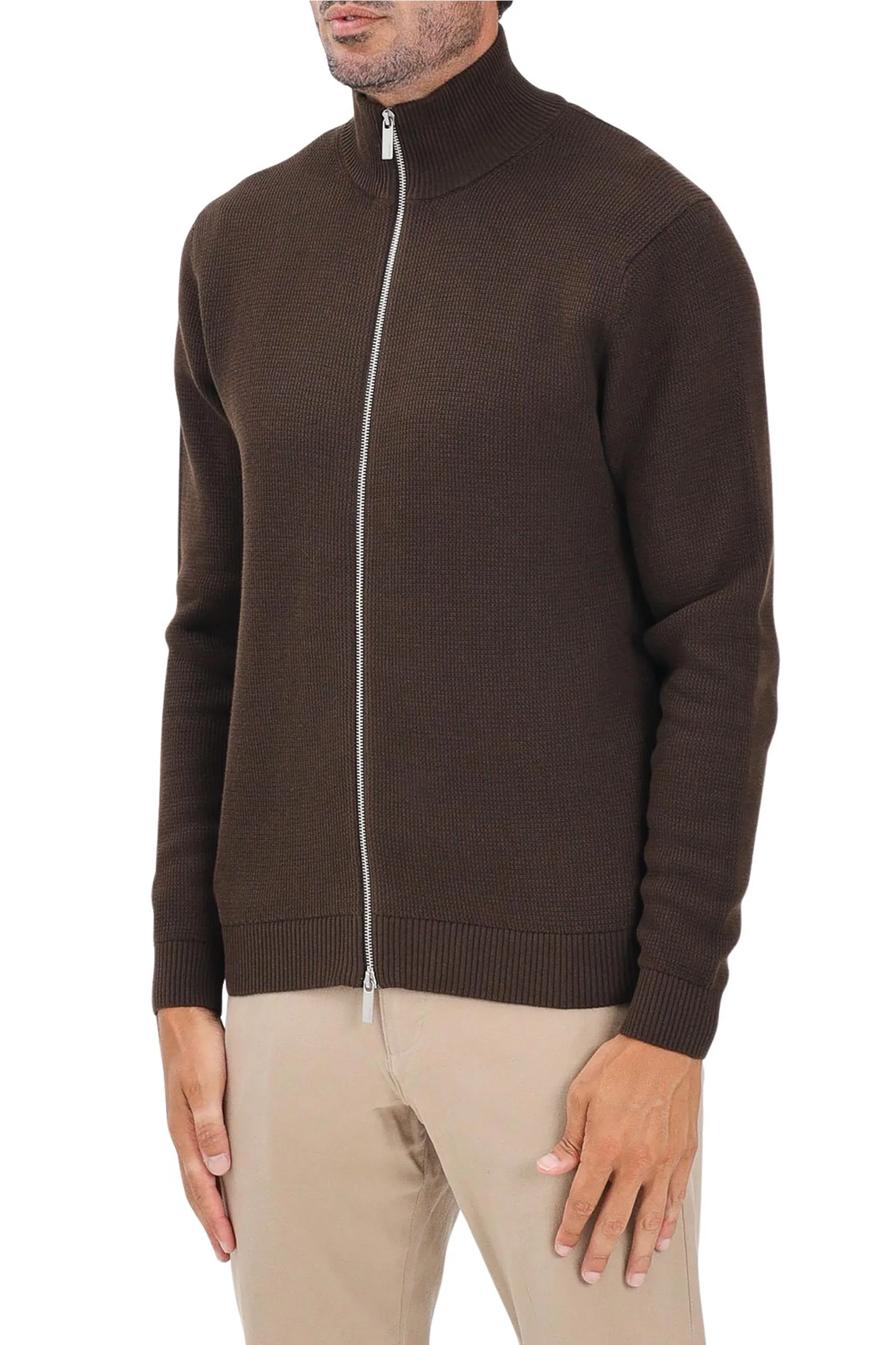 Cardigan Marrone