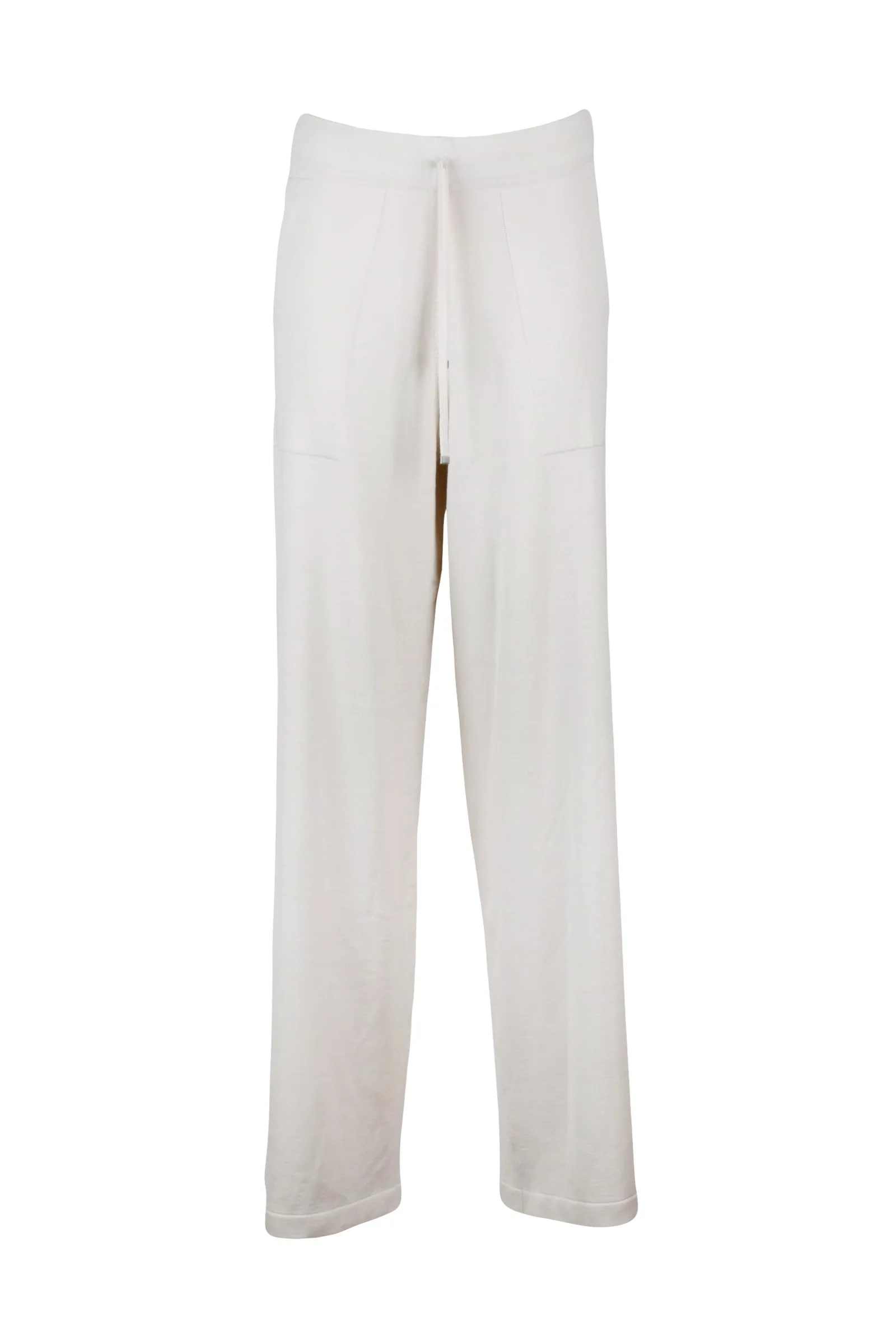 Pantalone in Maglia Beige
