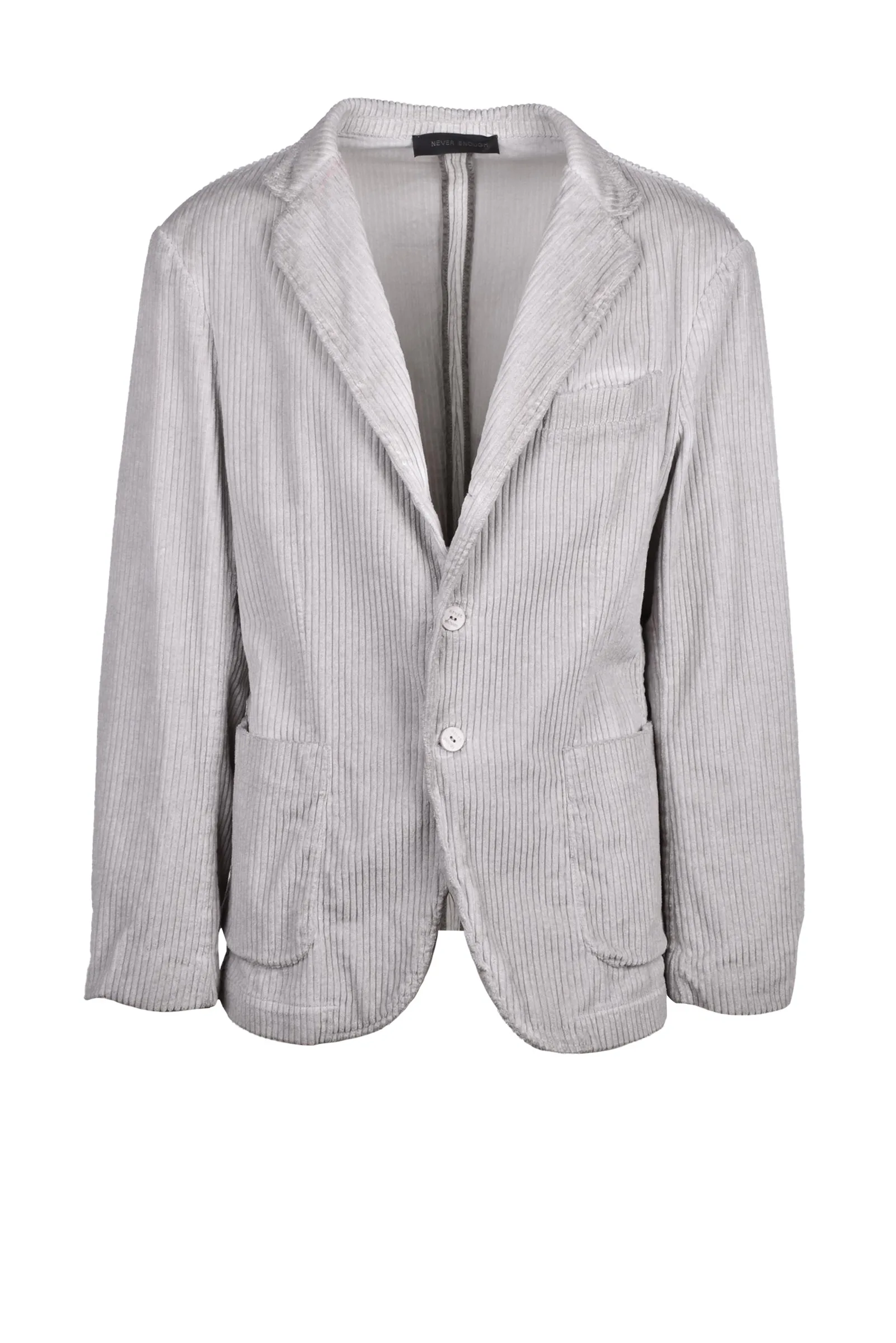 Giacca Blazer in Velluto a Coste Grigio