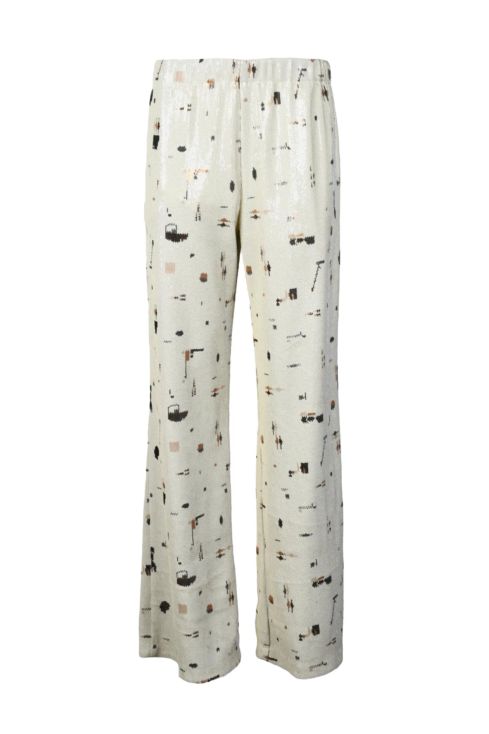 PantalonePaillettesLargo Bianco