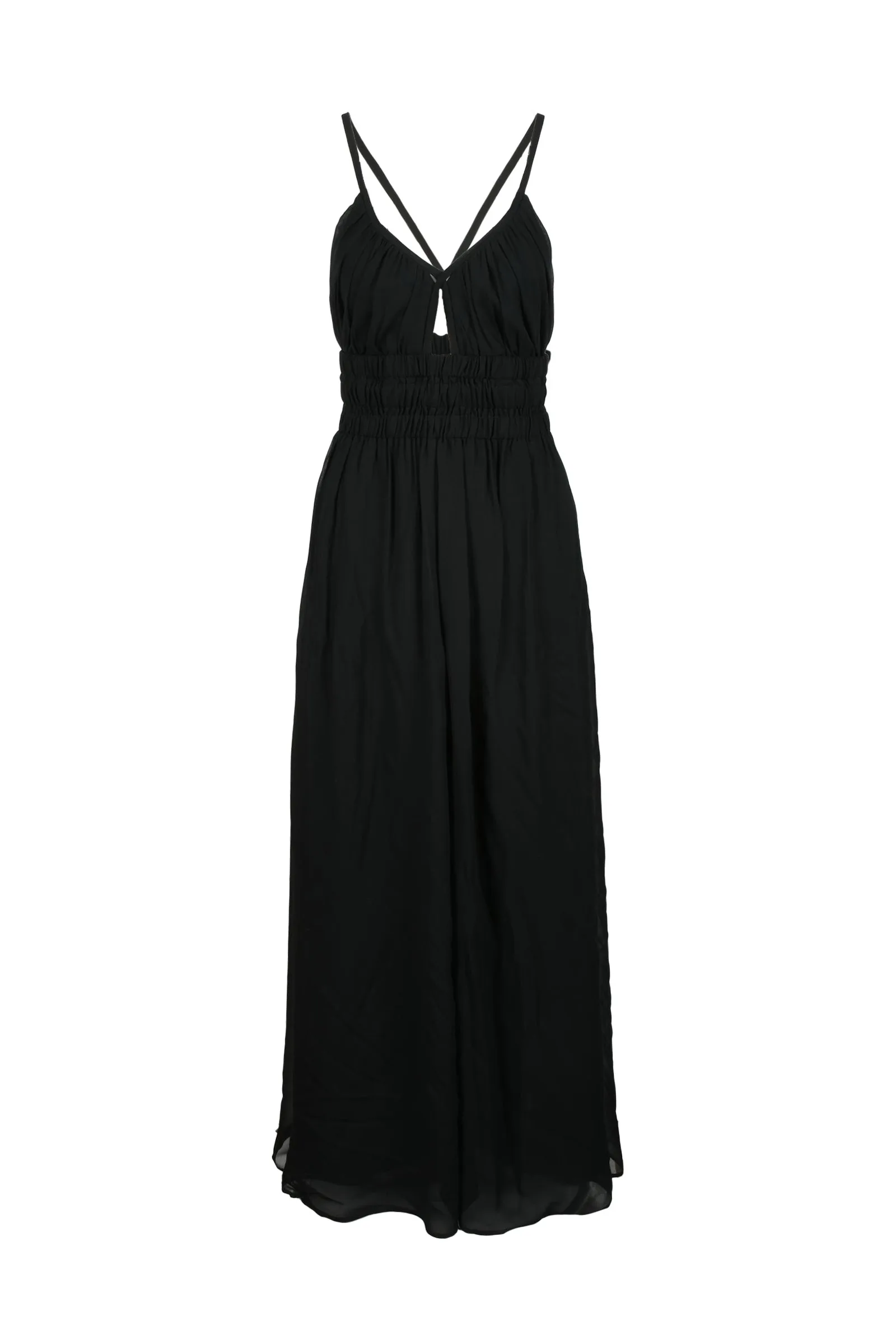 Abito Lungo in Chiffon Nero