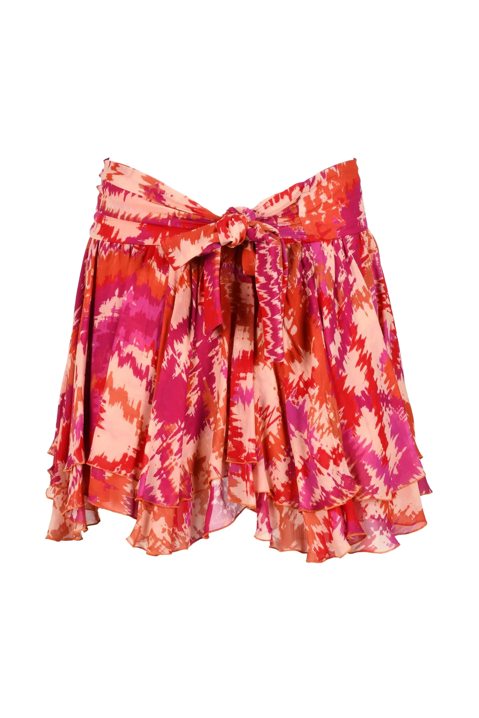 Gonna Mini in Voile Arancione