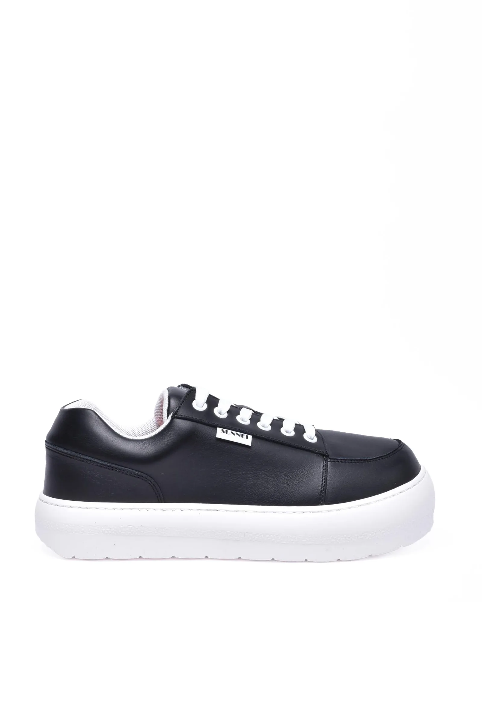 Sneakers Basse in Pelle Nera