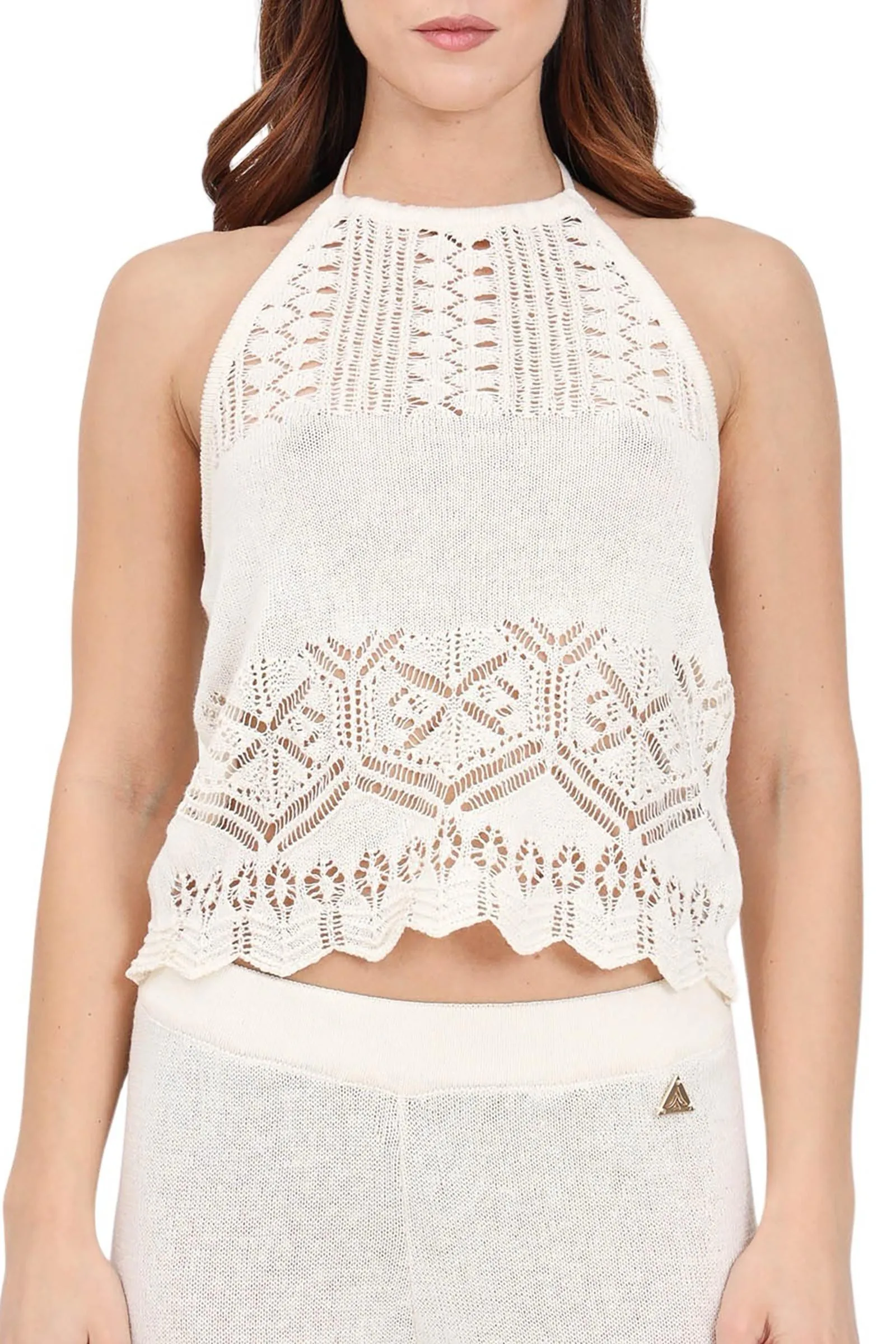 Top in Tricot Bianco