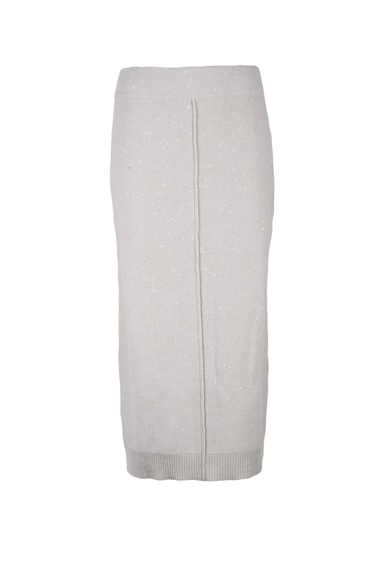 Gonna Tubo in Maglia Grigio