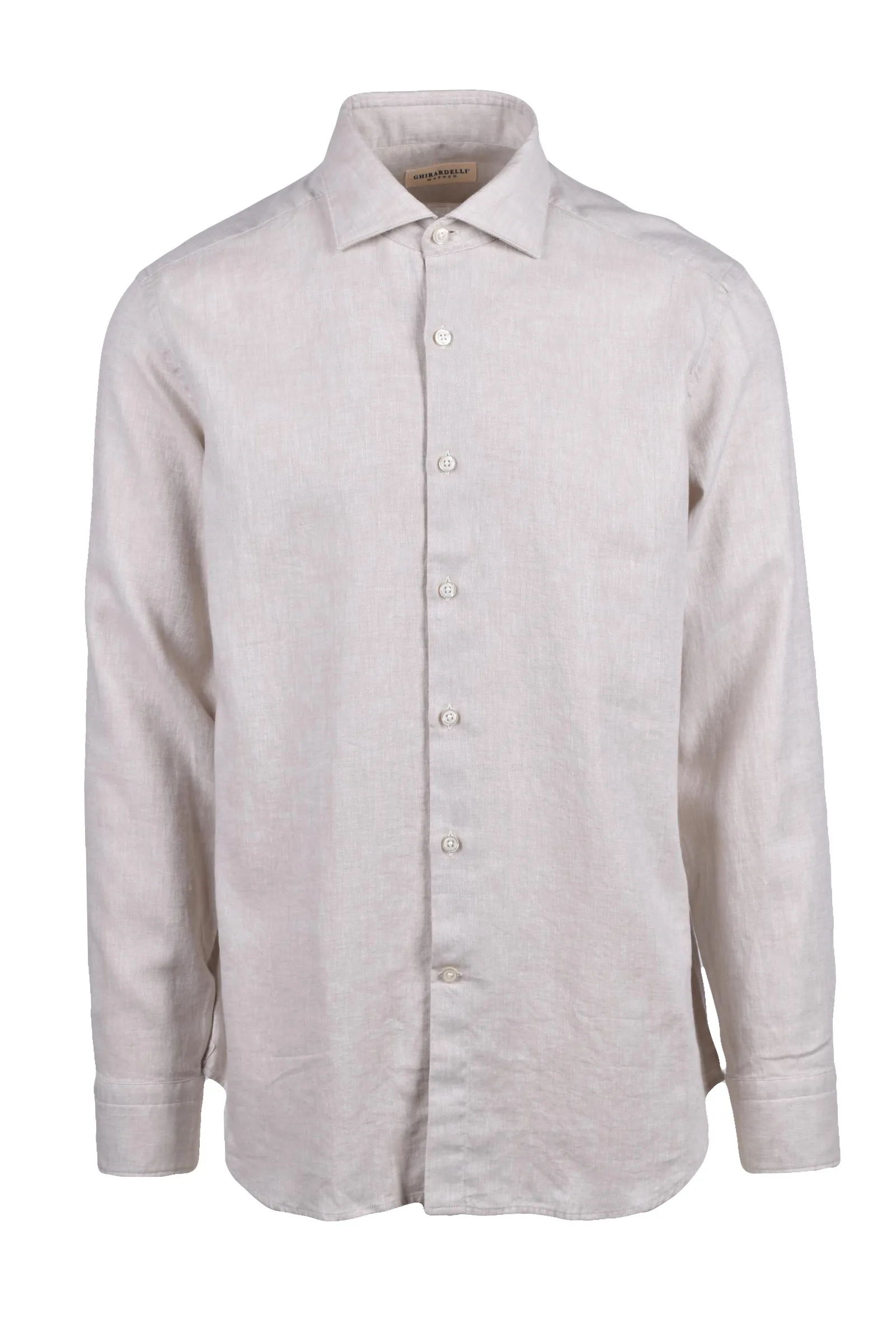 Camicia Lino e Cotone Beige