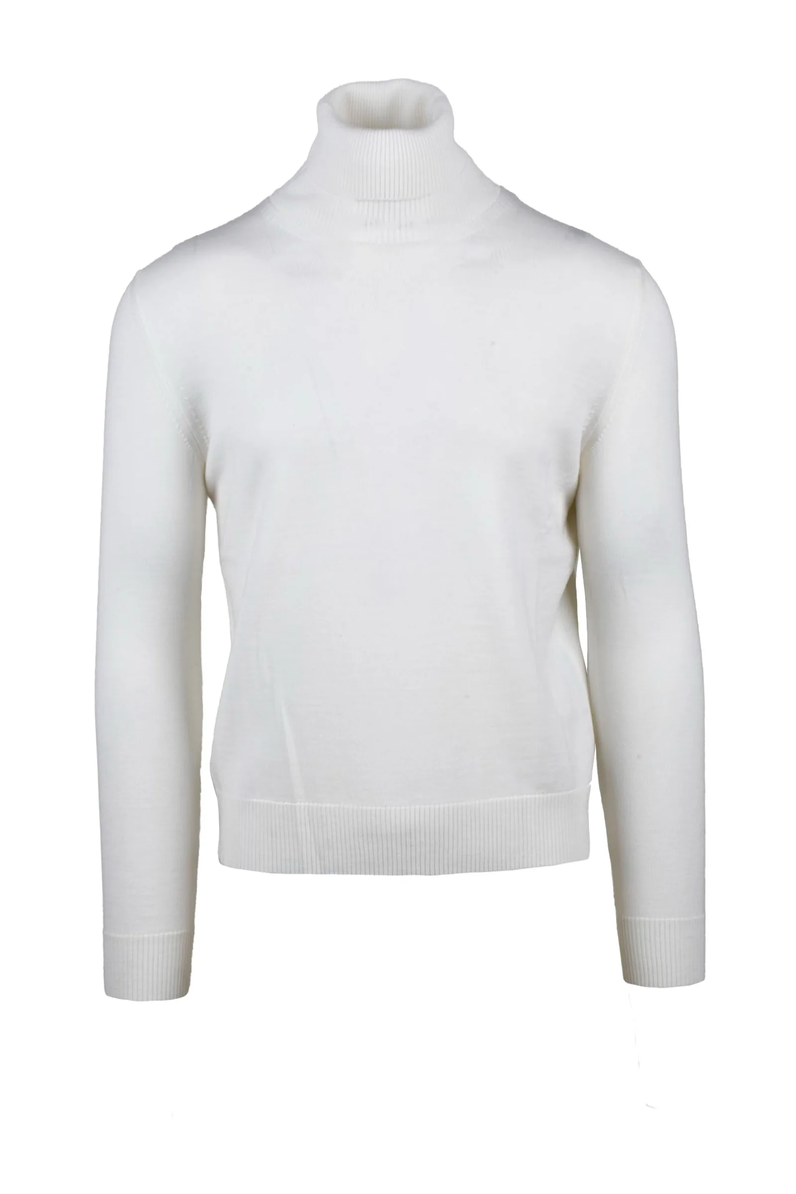 Weißer Rollkragenpullover