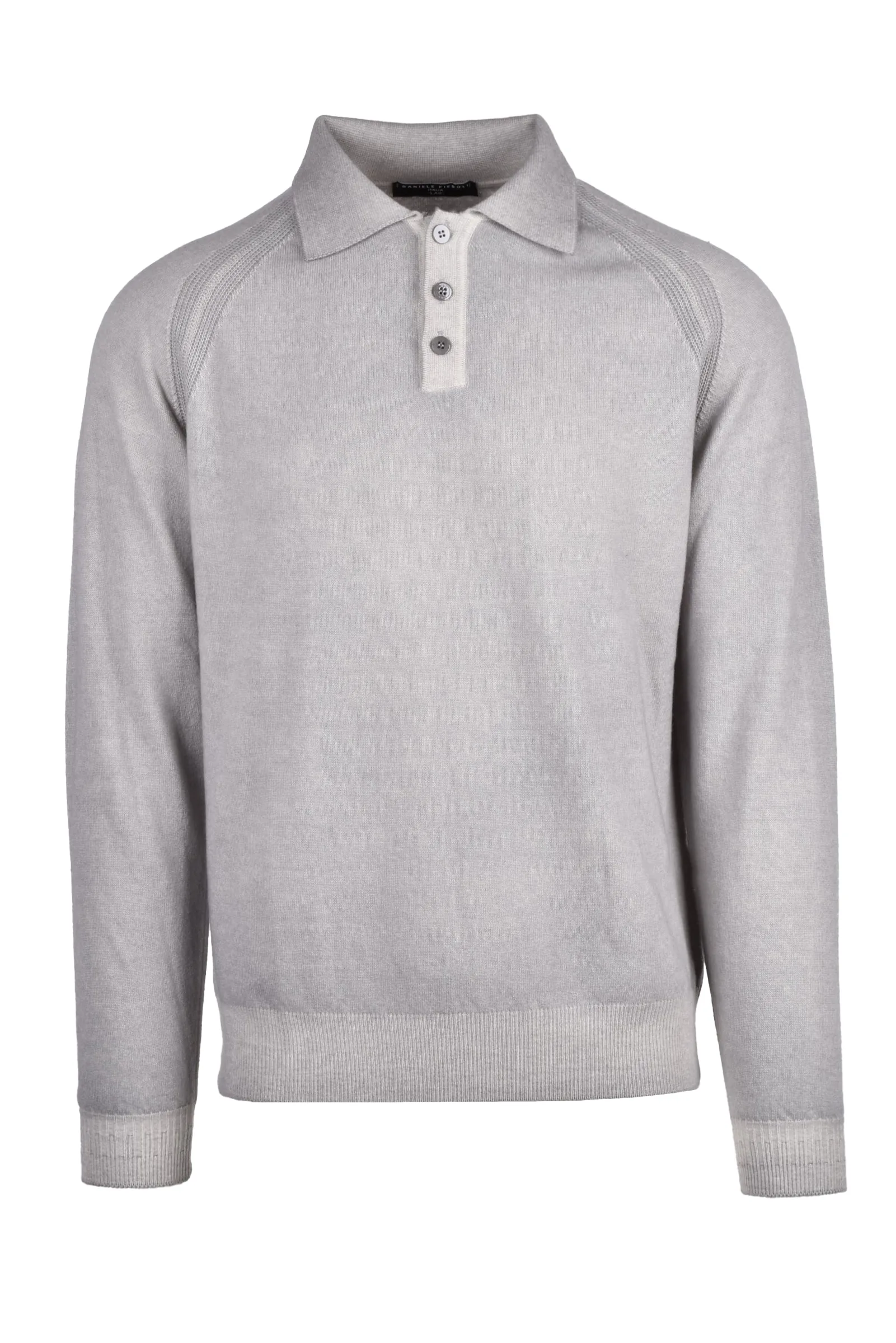 Polo de punto gris