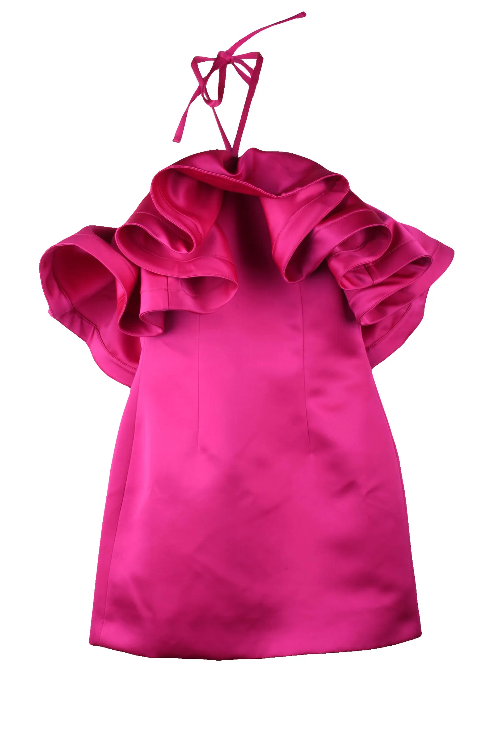 Abito Corto in Satin Rosa