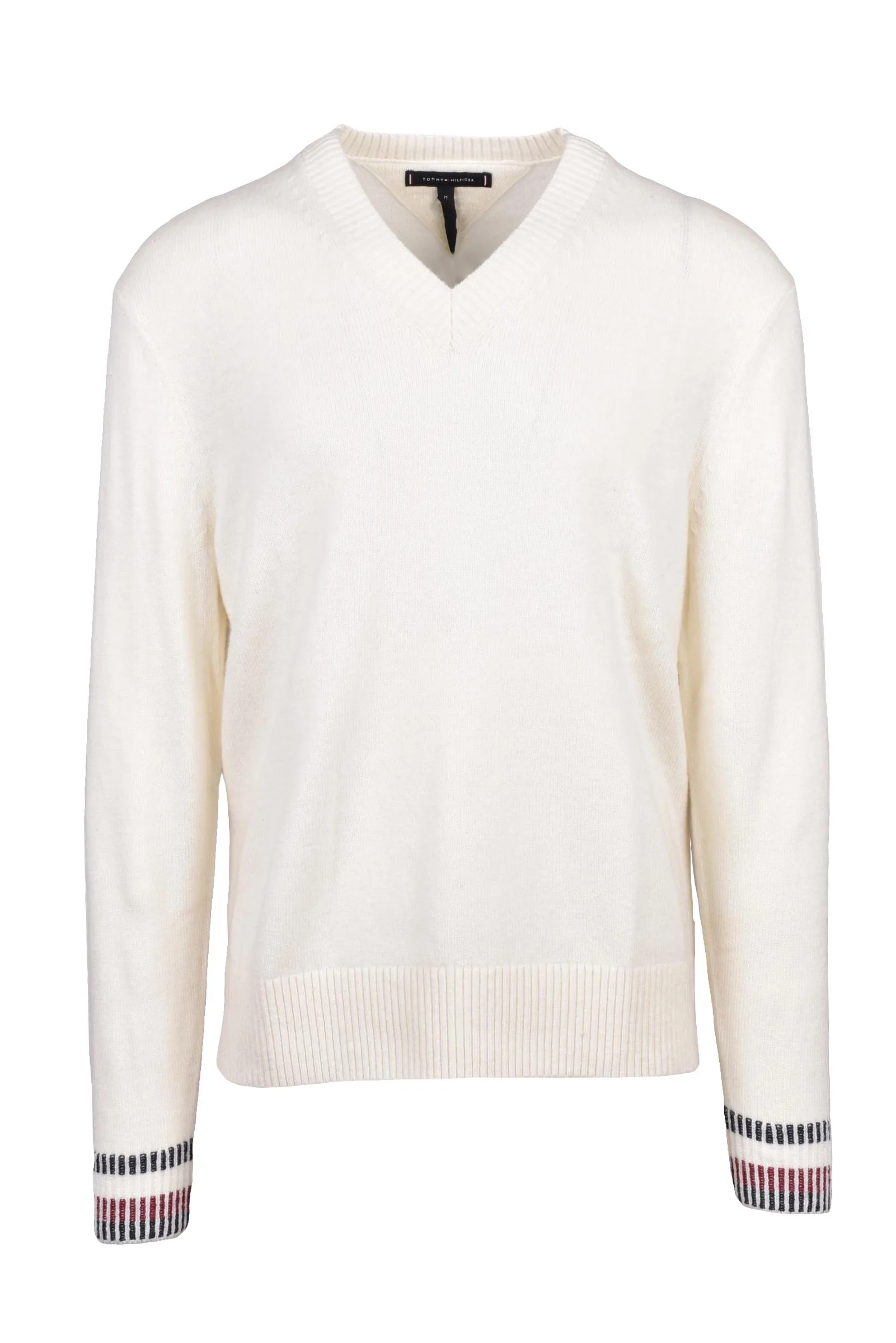 Maglia Pullover a V Bianco