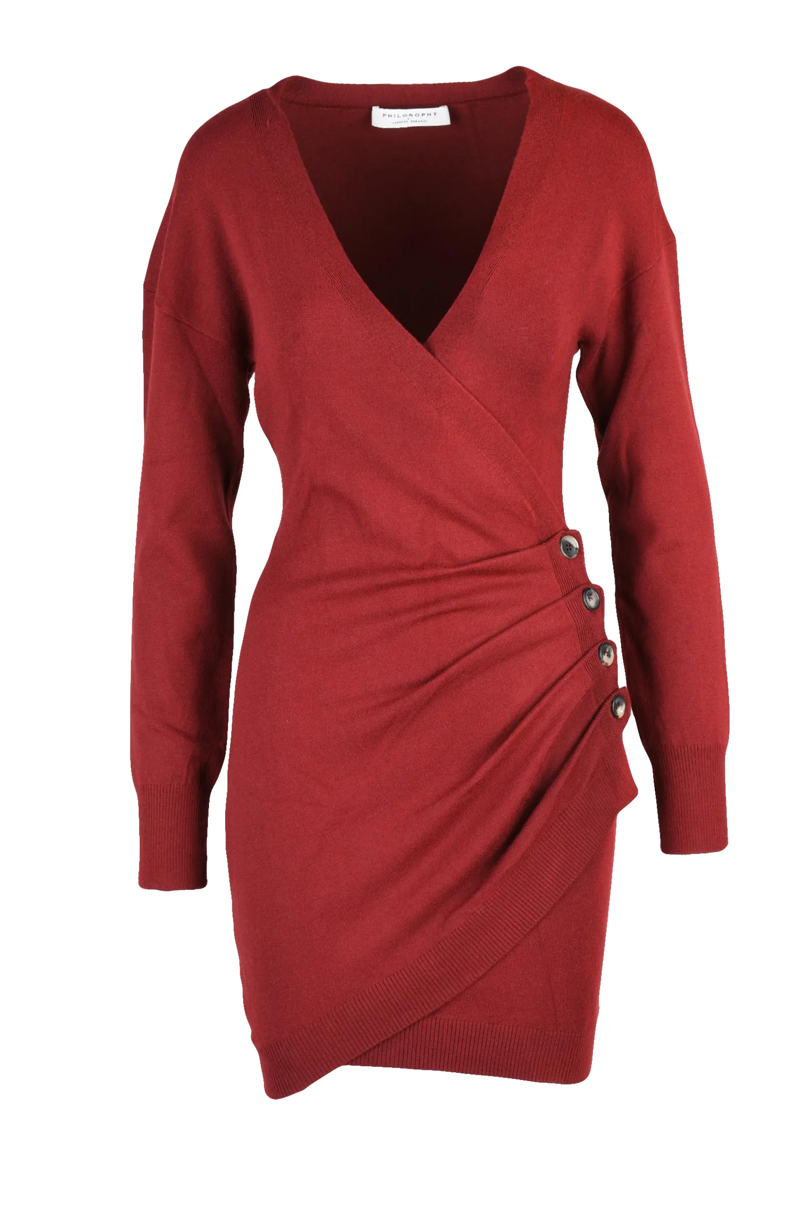 Mini Abito in Maglia Rosso