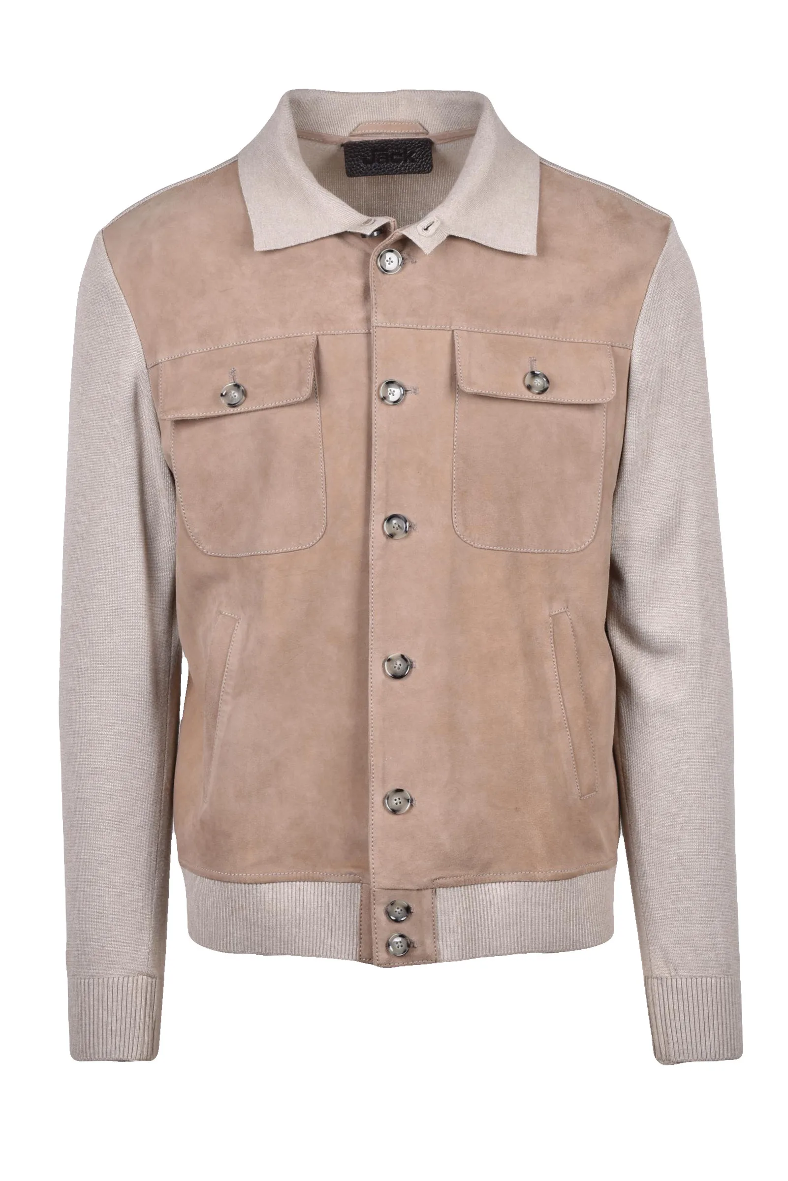 Giacca in pelle Beige