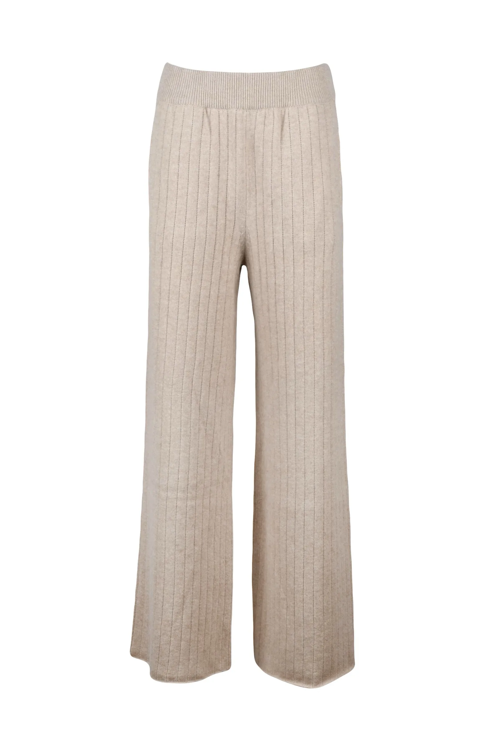 Pantaloni in Maglia Beige Donna