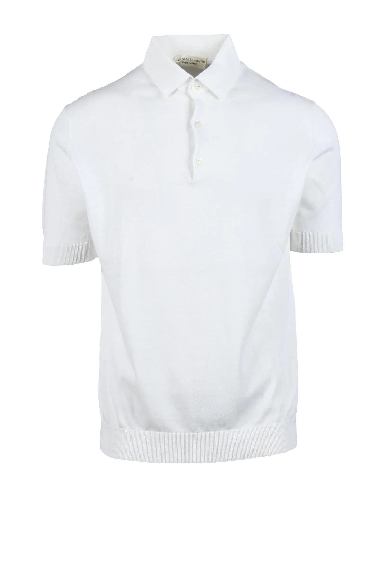 Polo in Maglia Bianco