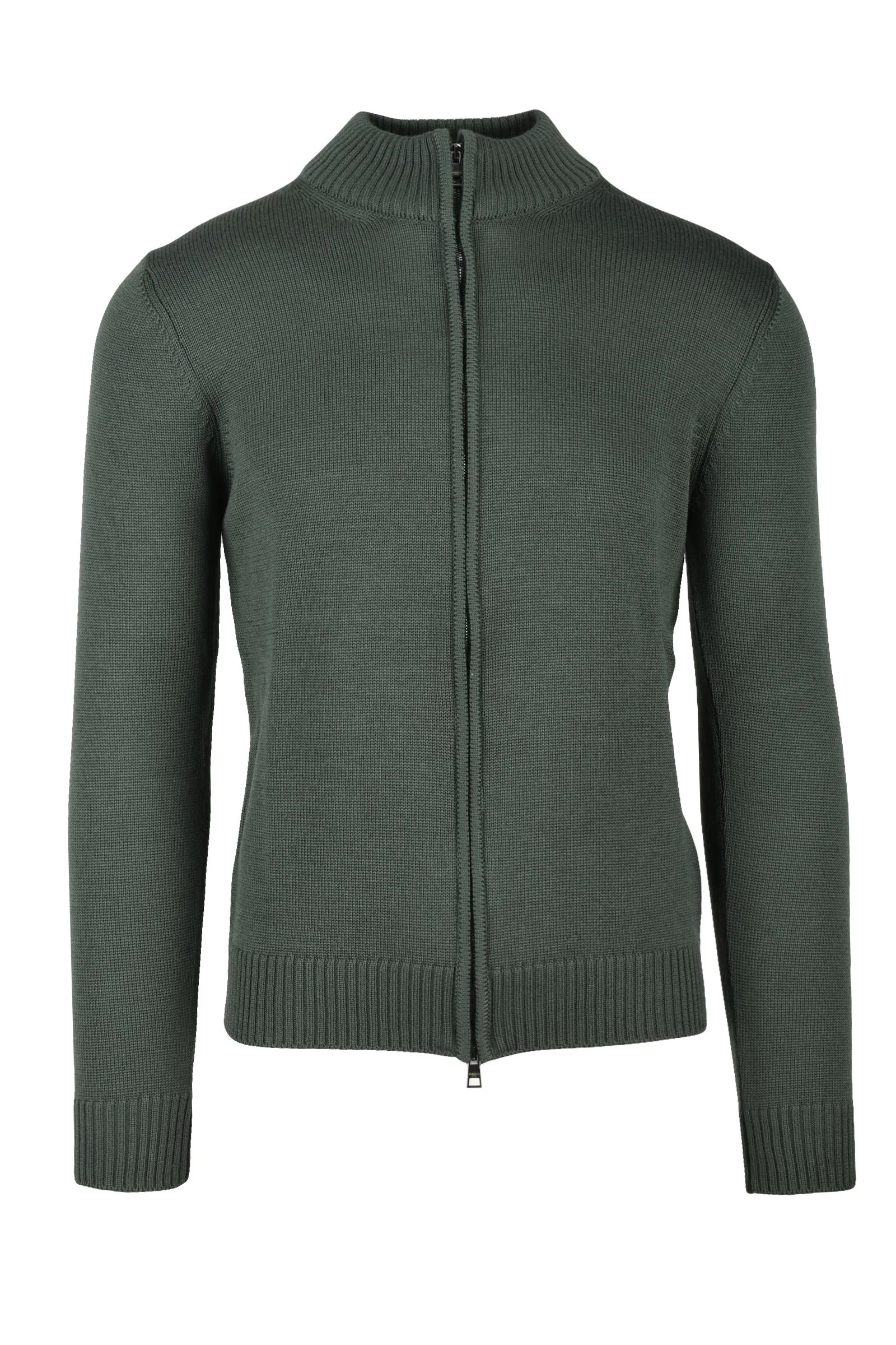 Cardigan con Zip Verde