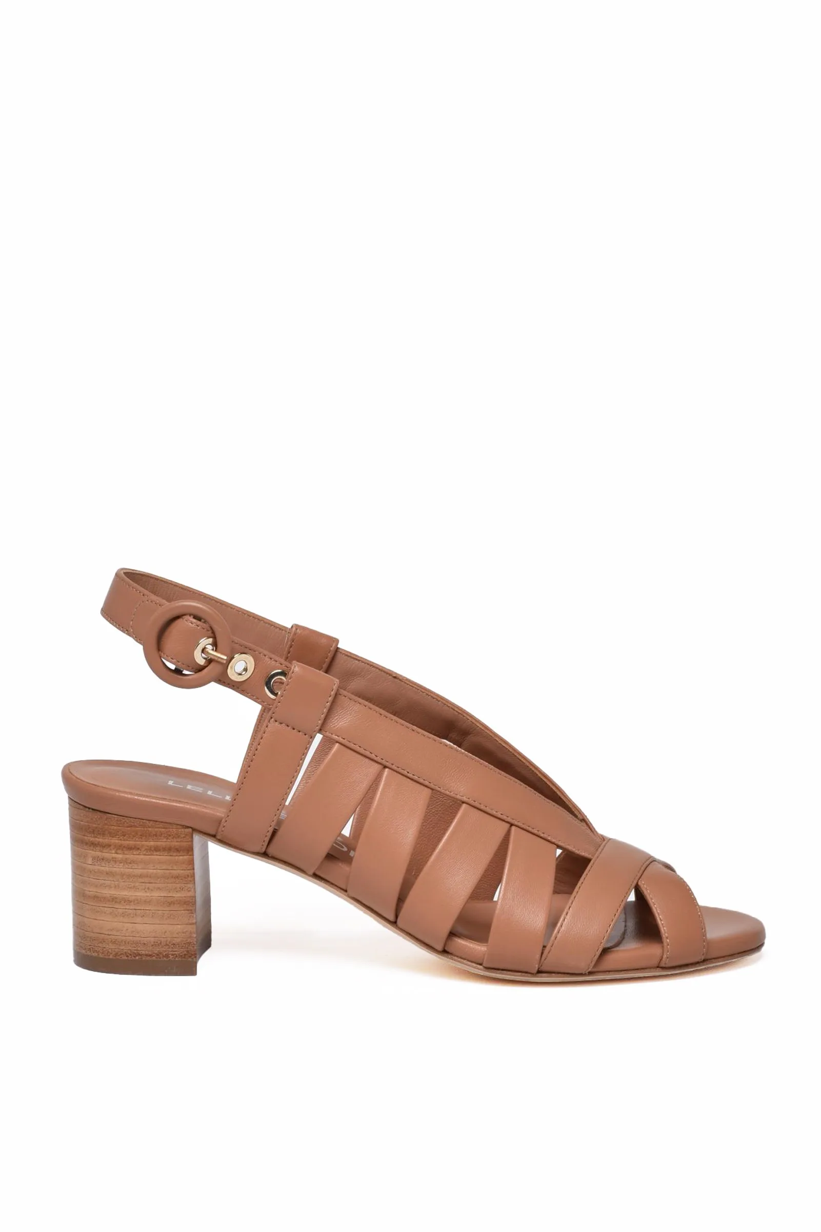 Sandalo Tacco 6 cm Marrone