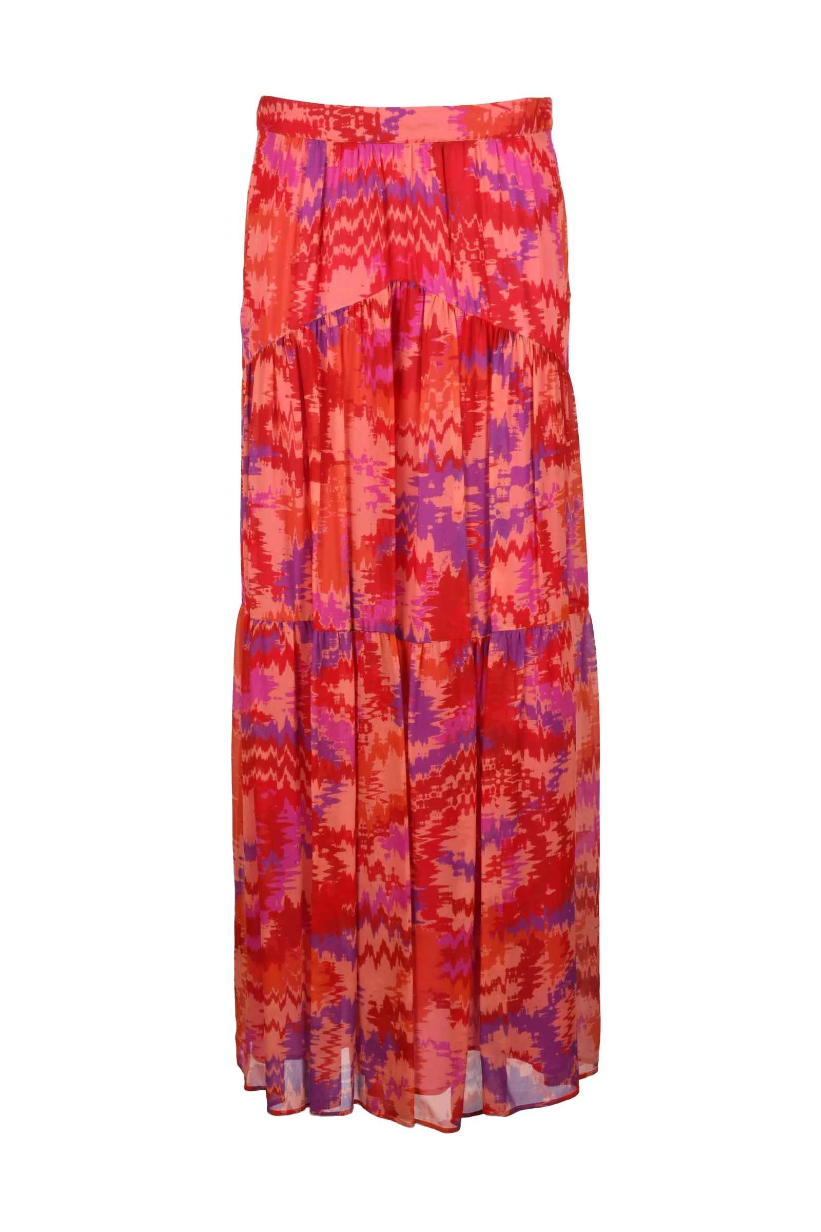 Gonna Lunga in Chiffon Arancione