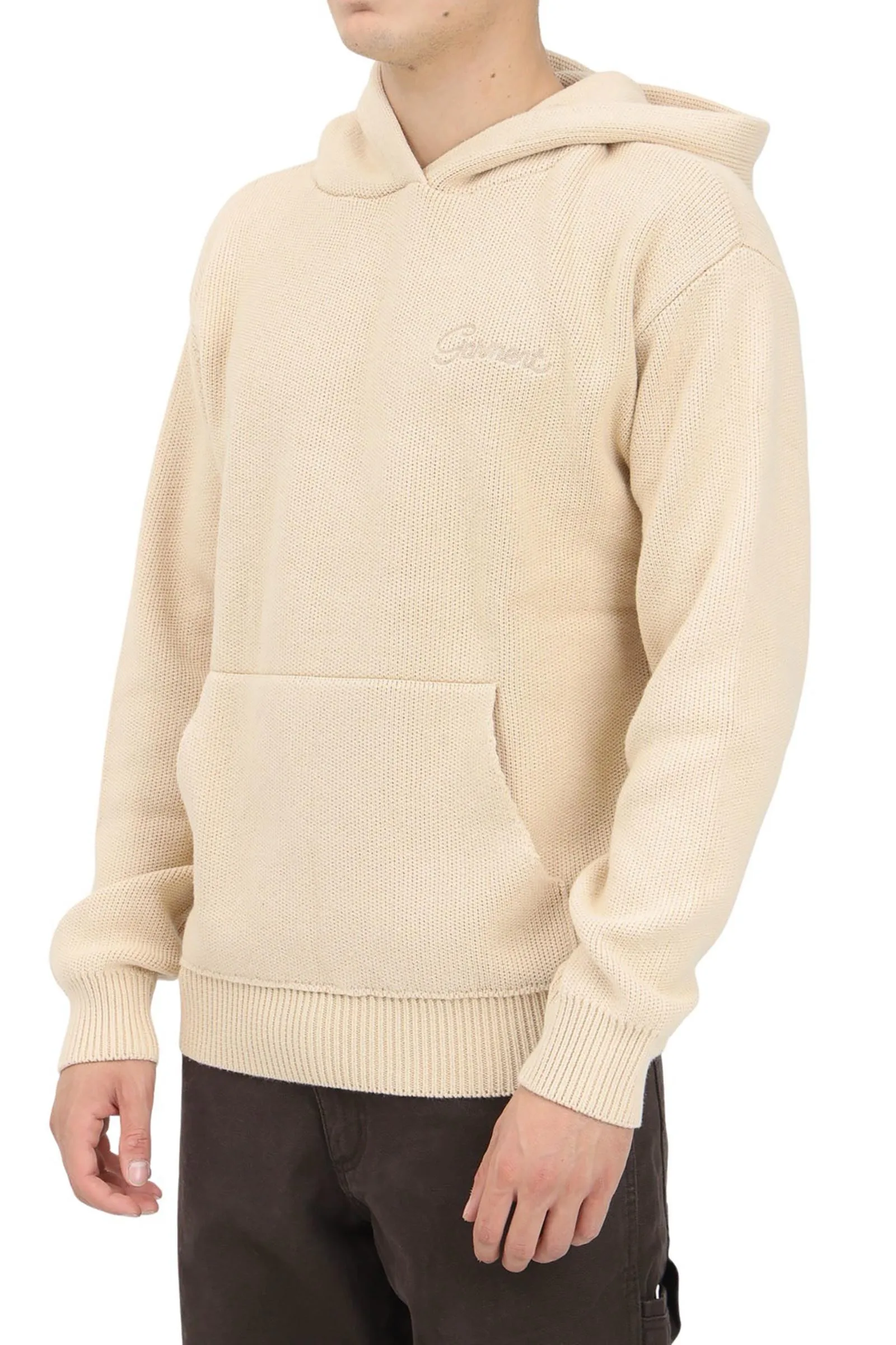 Felpa con Cappuccio Beige