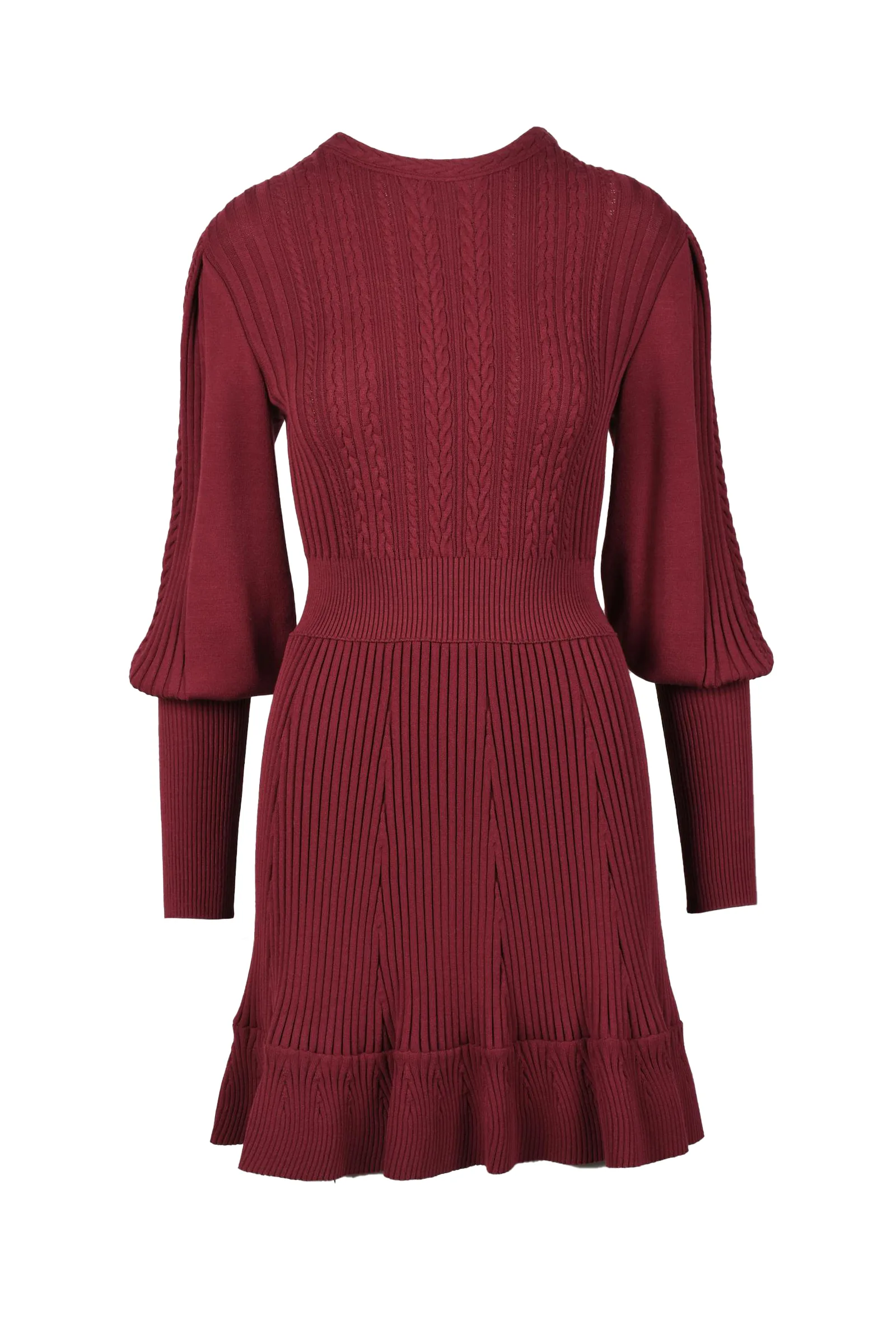 Abito in Maglia Rosso