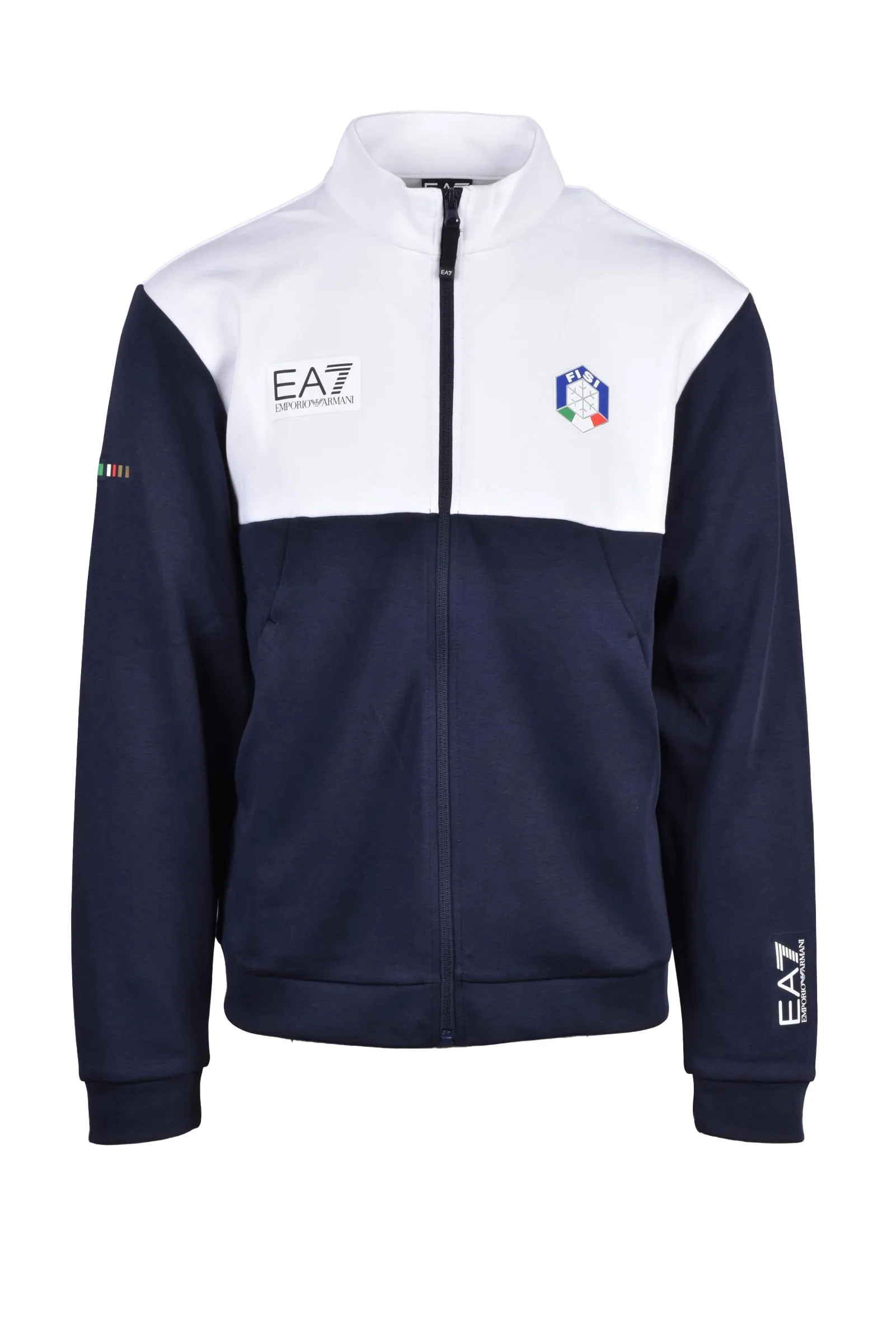 Felpa con Zip Bianco