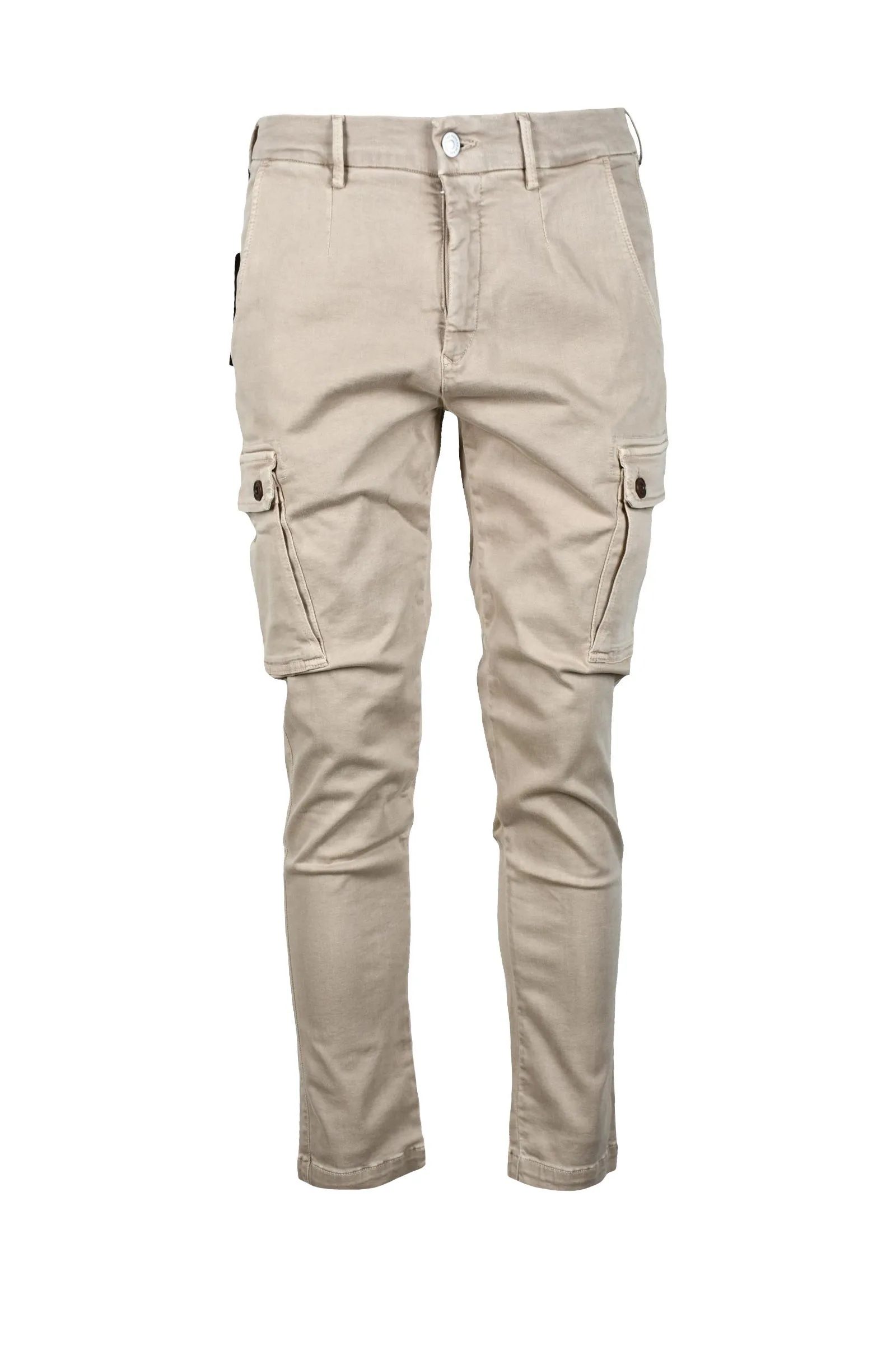 Pantalone Cargo Stretch Beige