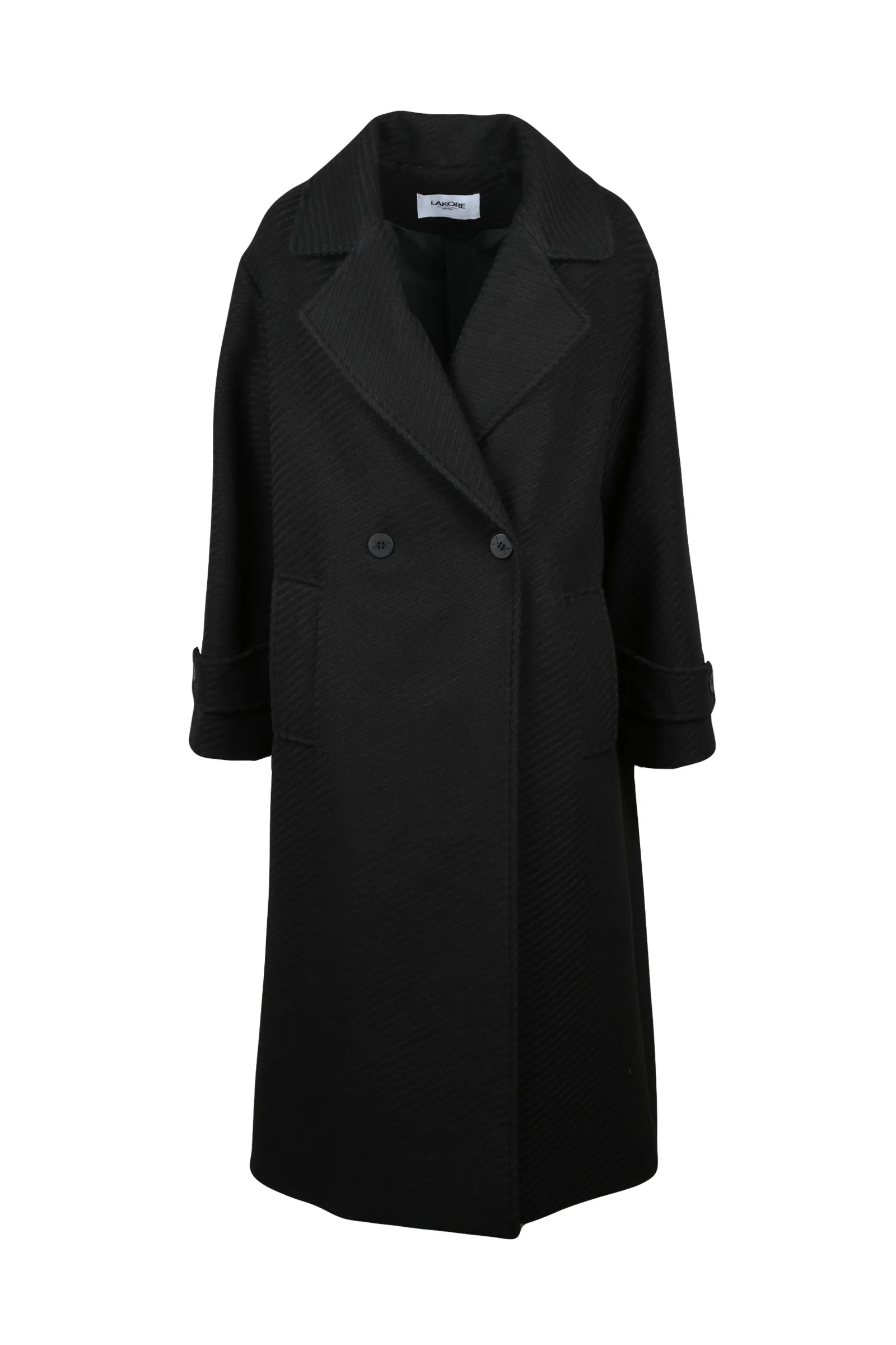 Cappotto Lungo Doppiopetto Nero