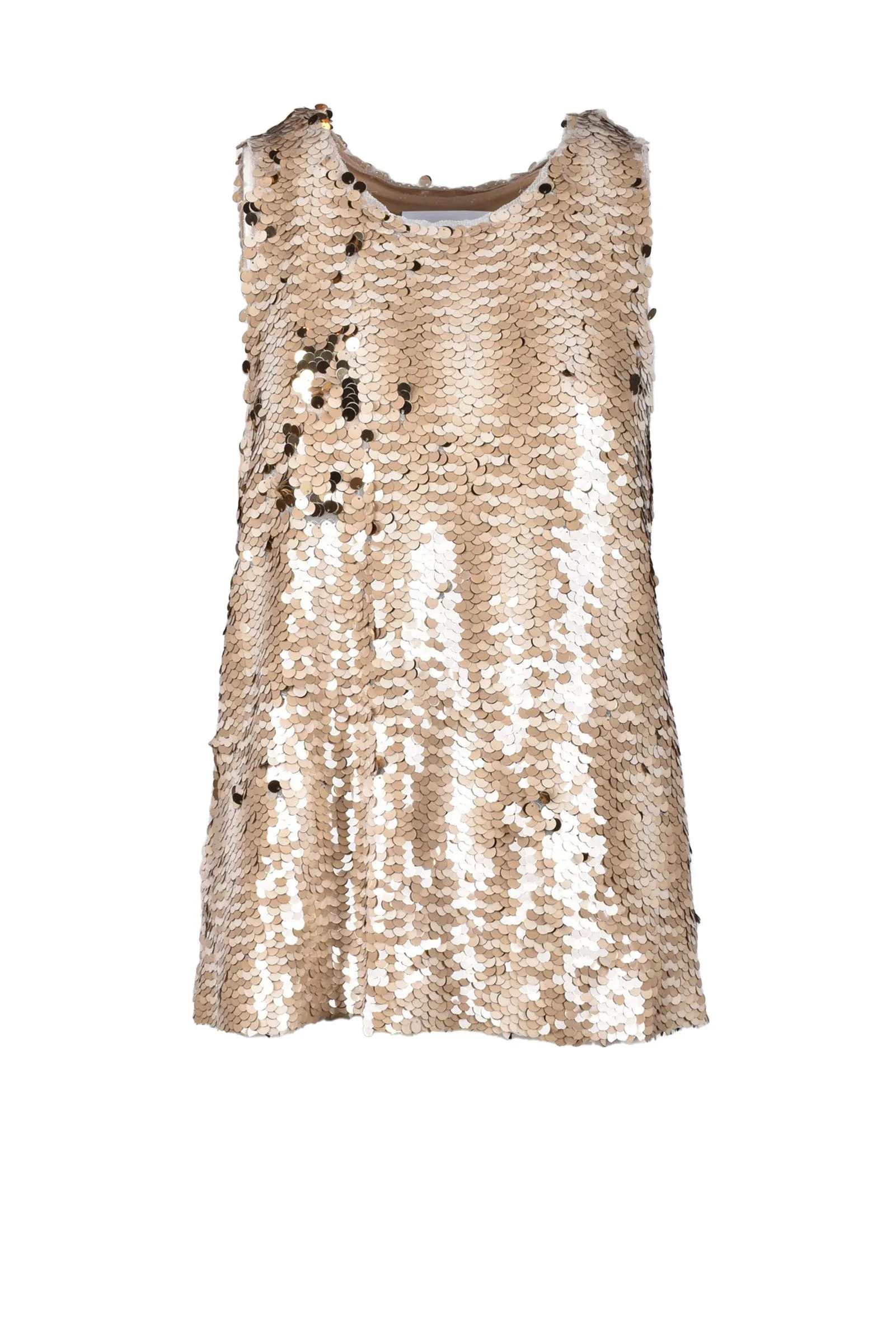 Top Total Paillettes Beige
