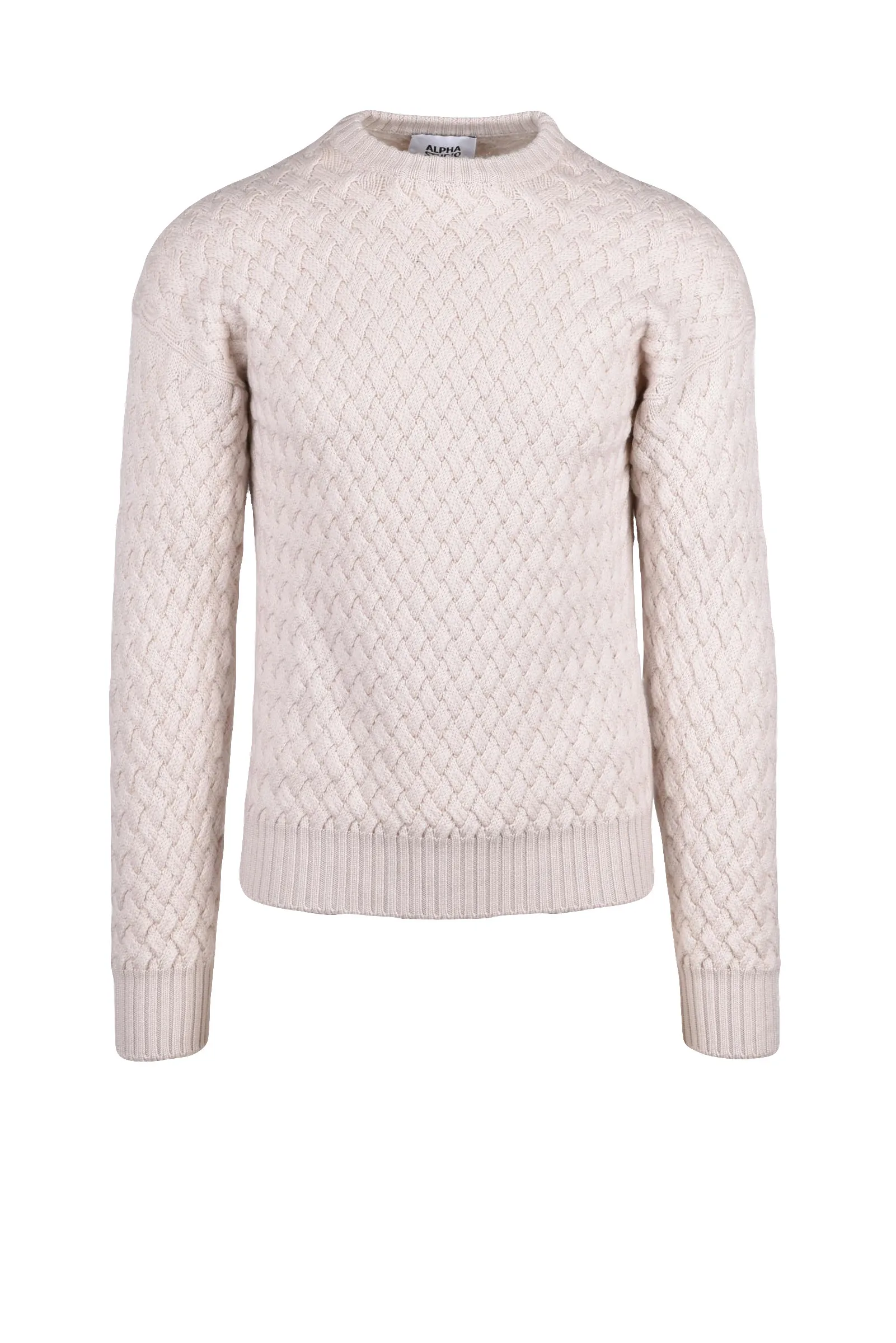 Maglione Intrecciato Beige