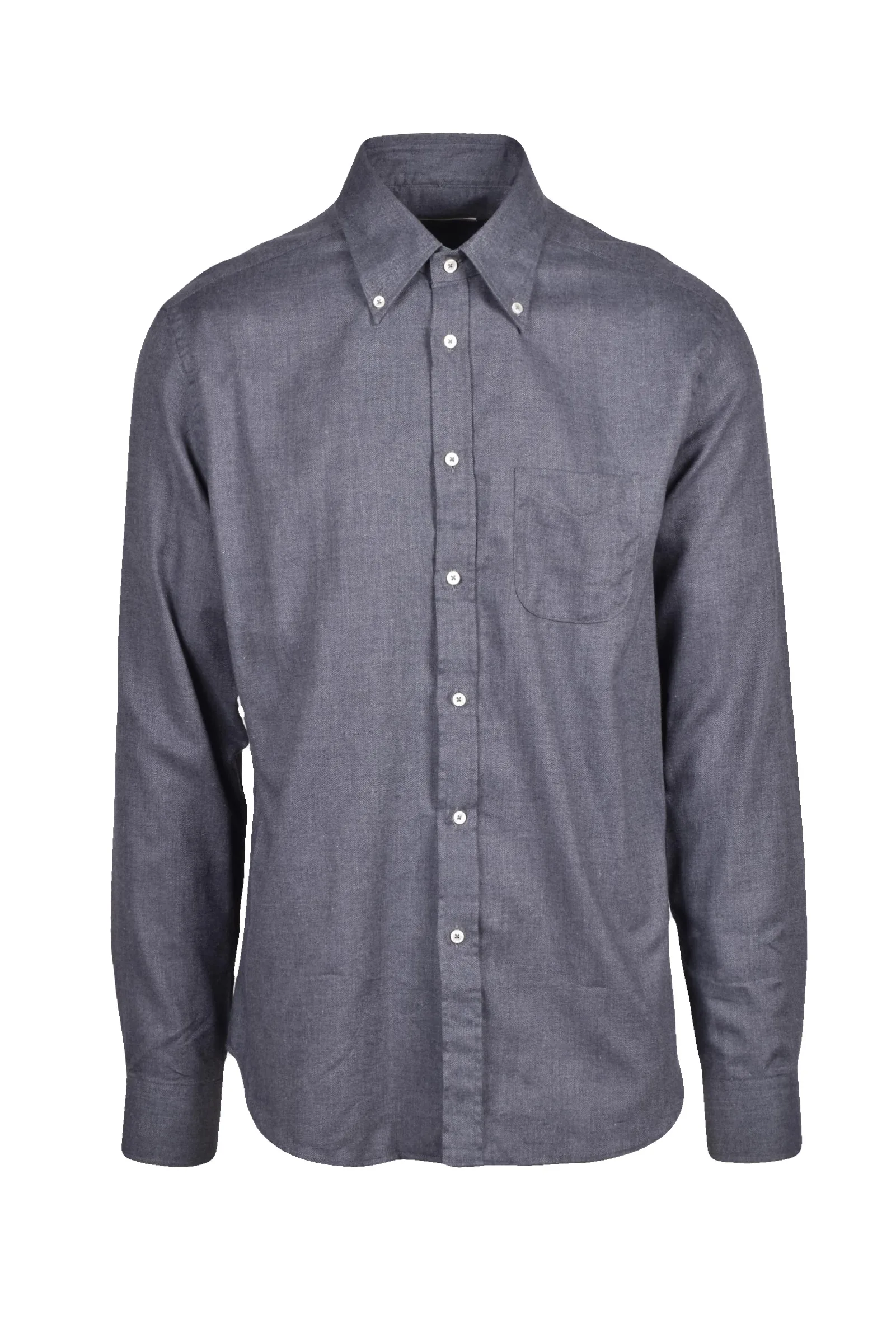 Camicia Flanella Botton Down Grigia