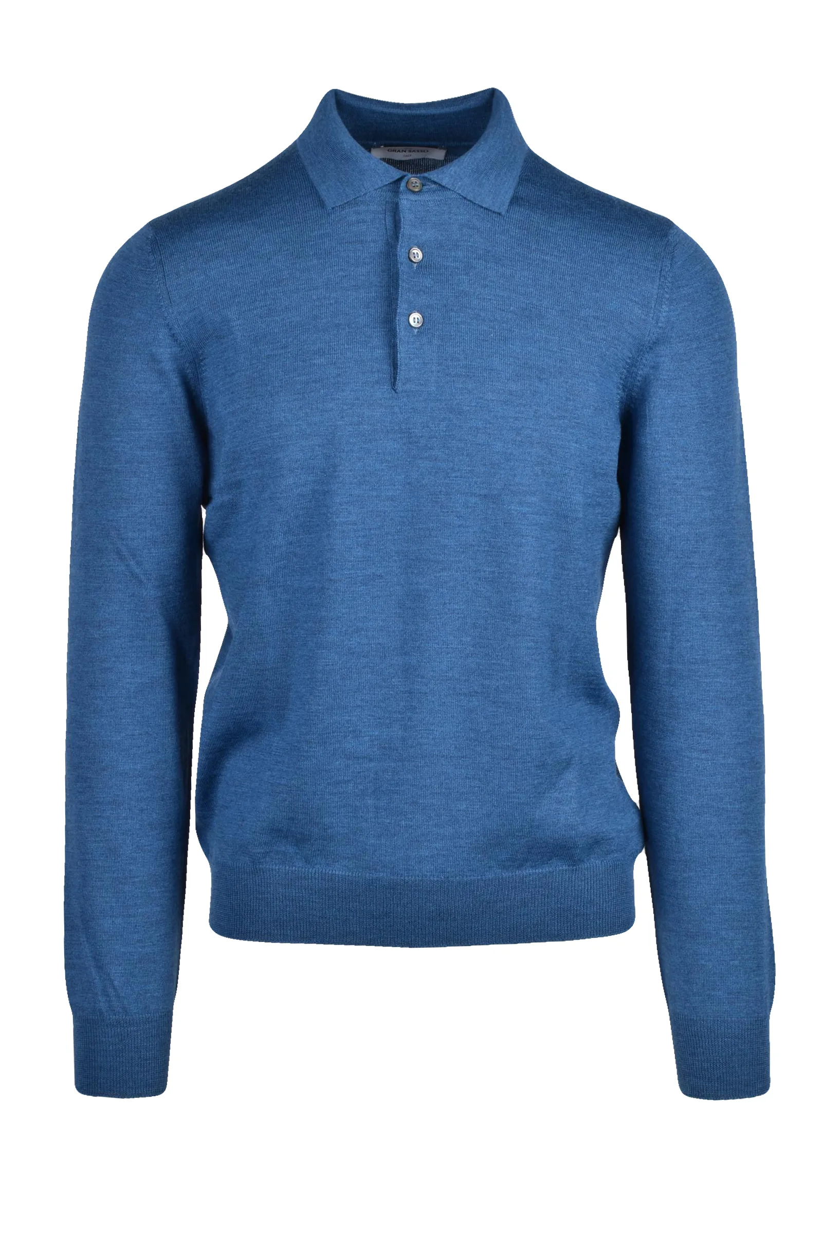 Polo in Maglia Azzurro