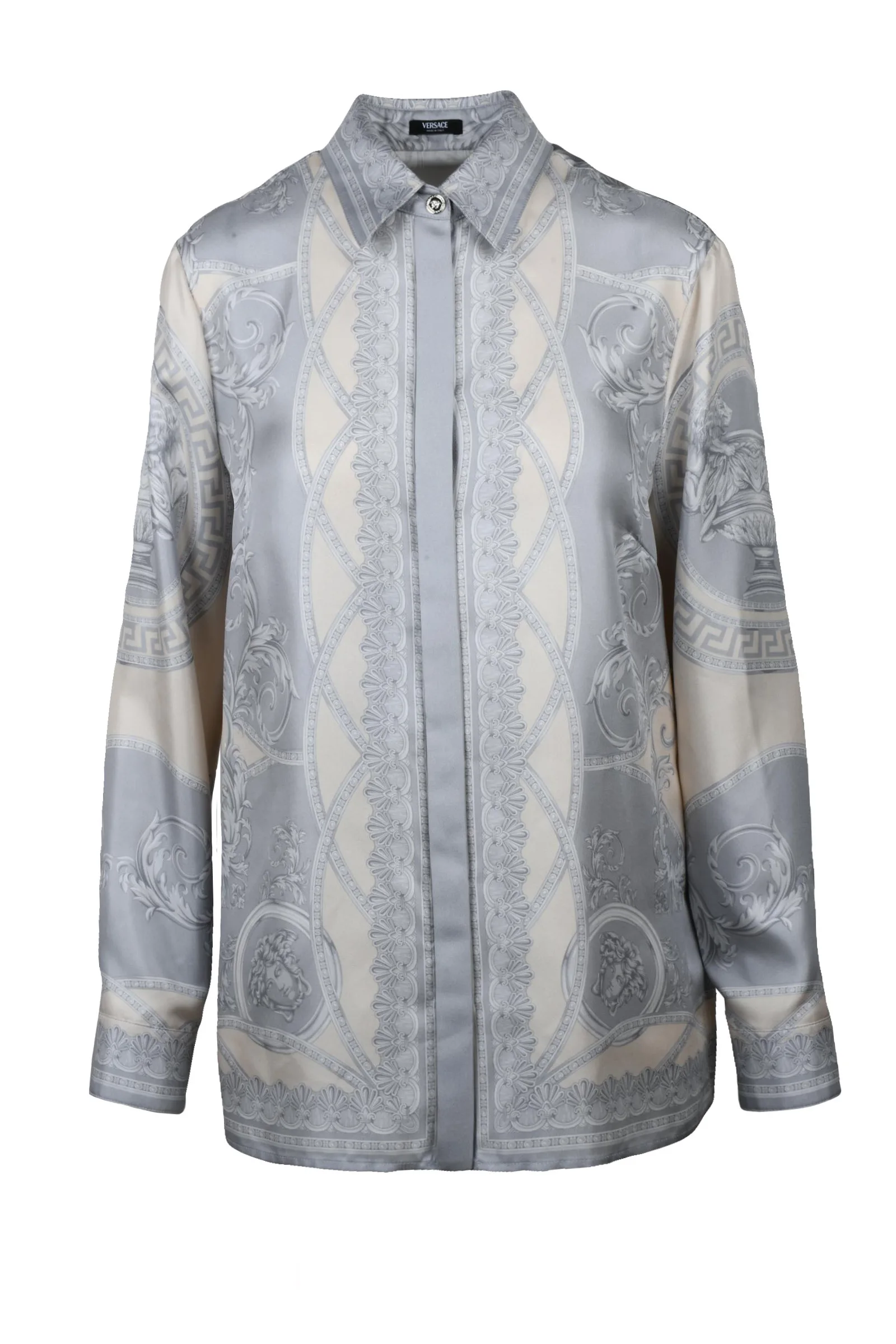 Camicia in Seta Grigio