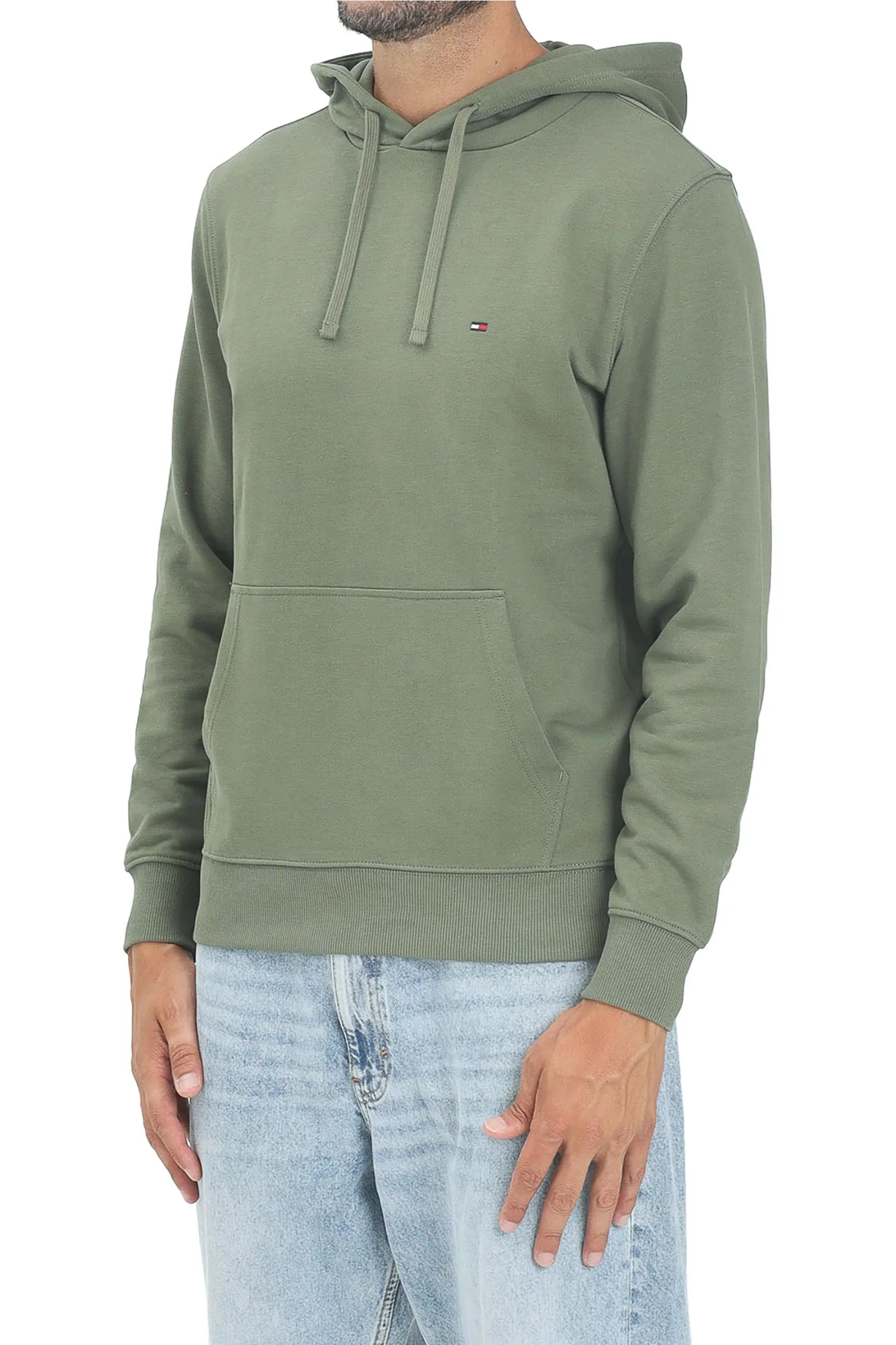Felpa con Cappuccio Verde