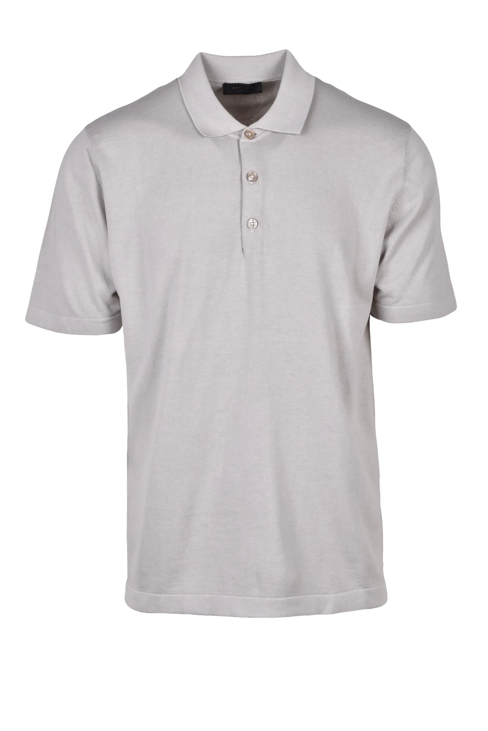 Polo in Maglia Grigio