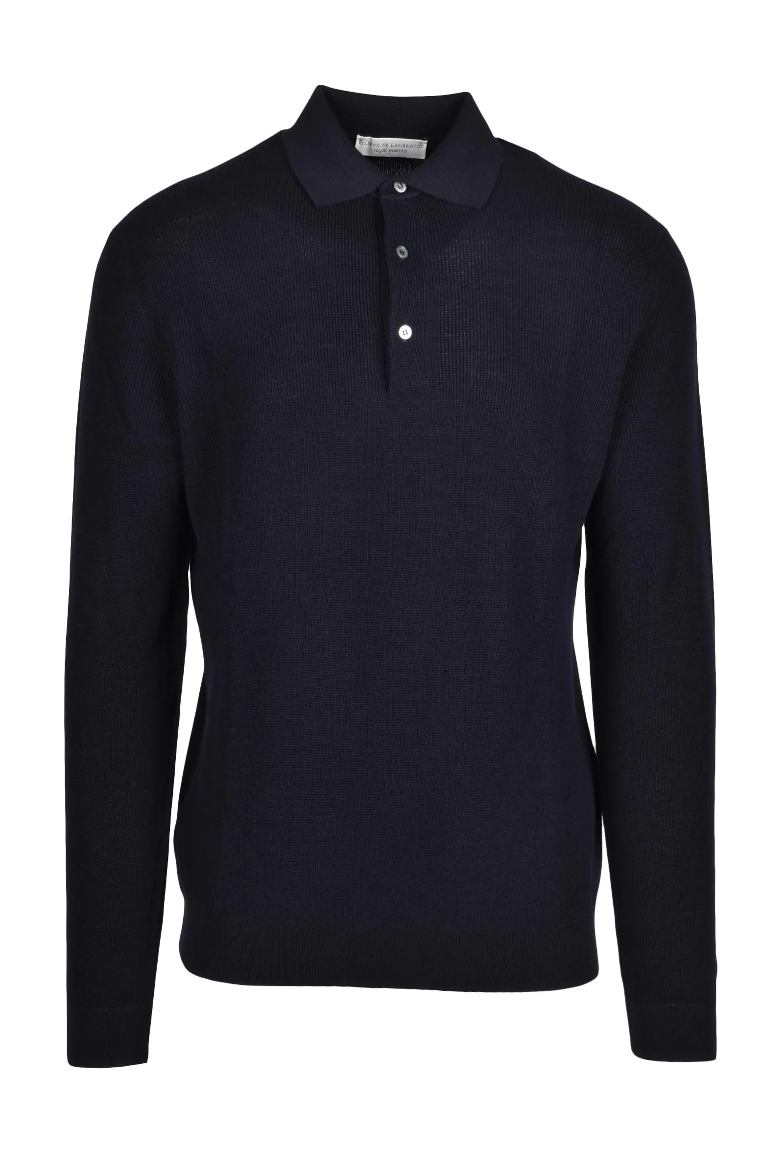 Polo in Maglia Nero