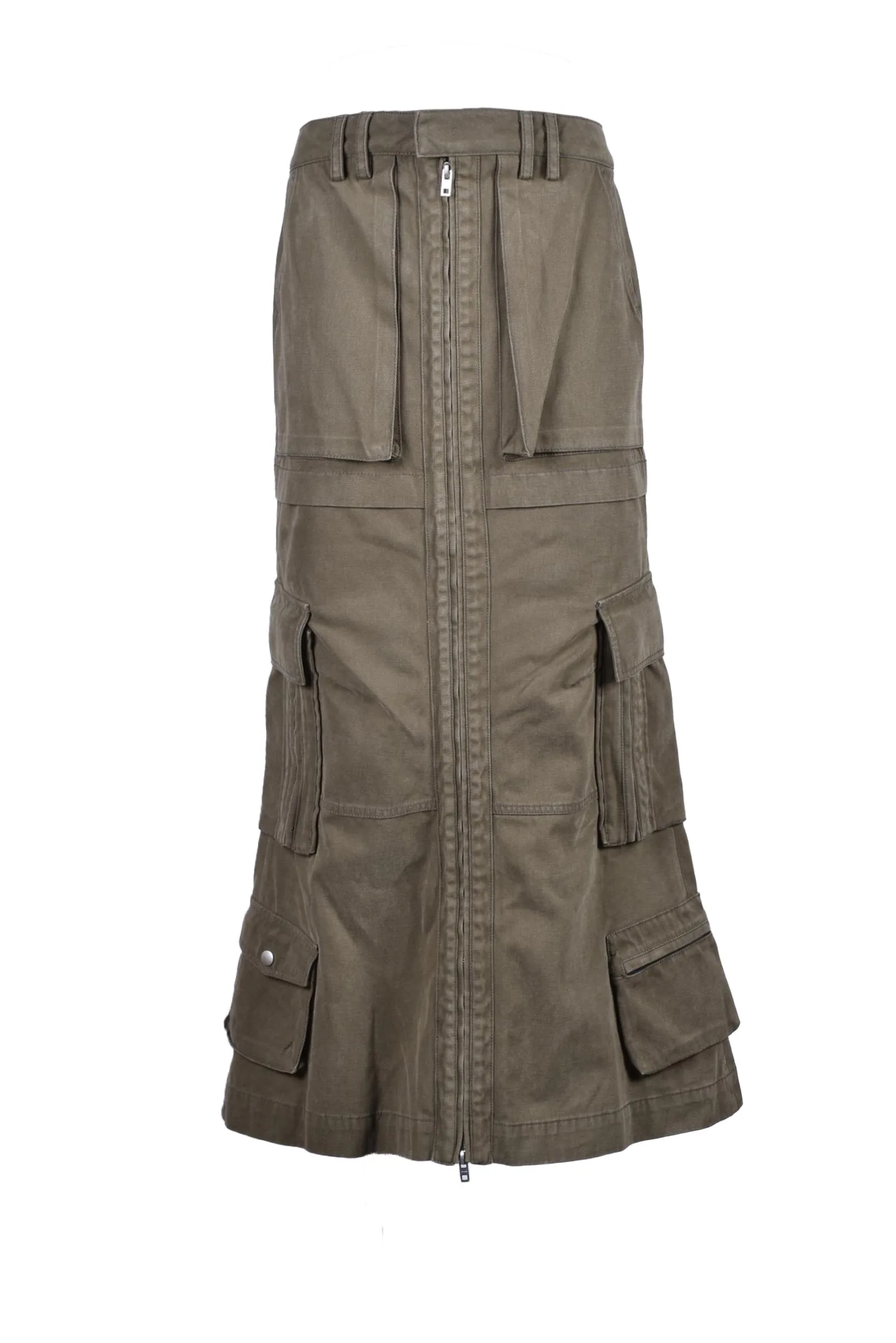 Abito Longuette Cargo Verde