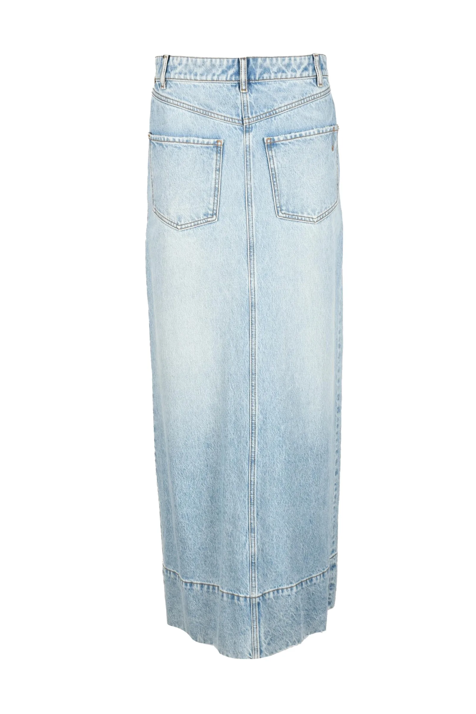 Gonna Lunga in Denim Azzurro