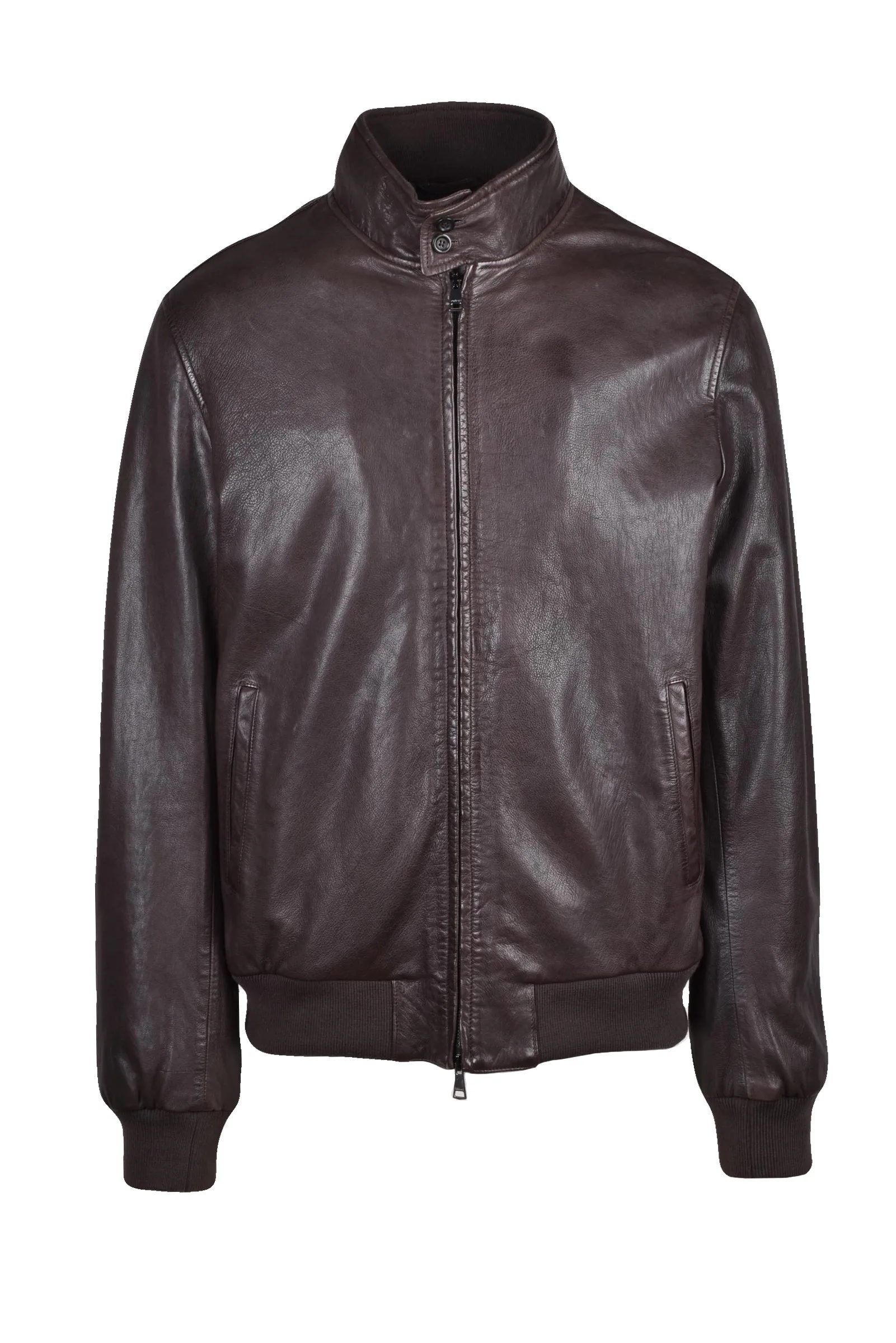 Giubbotto in Pelle Marrone