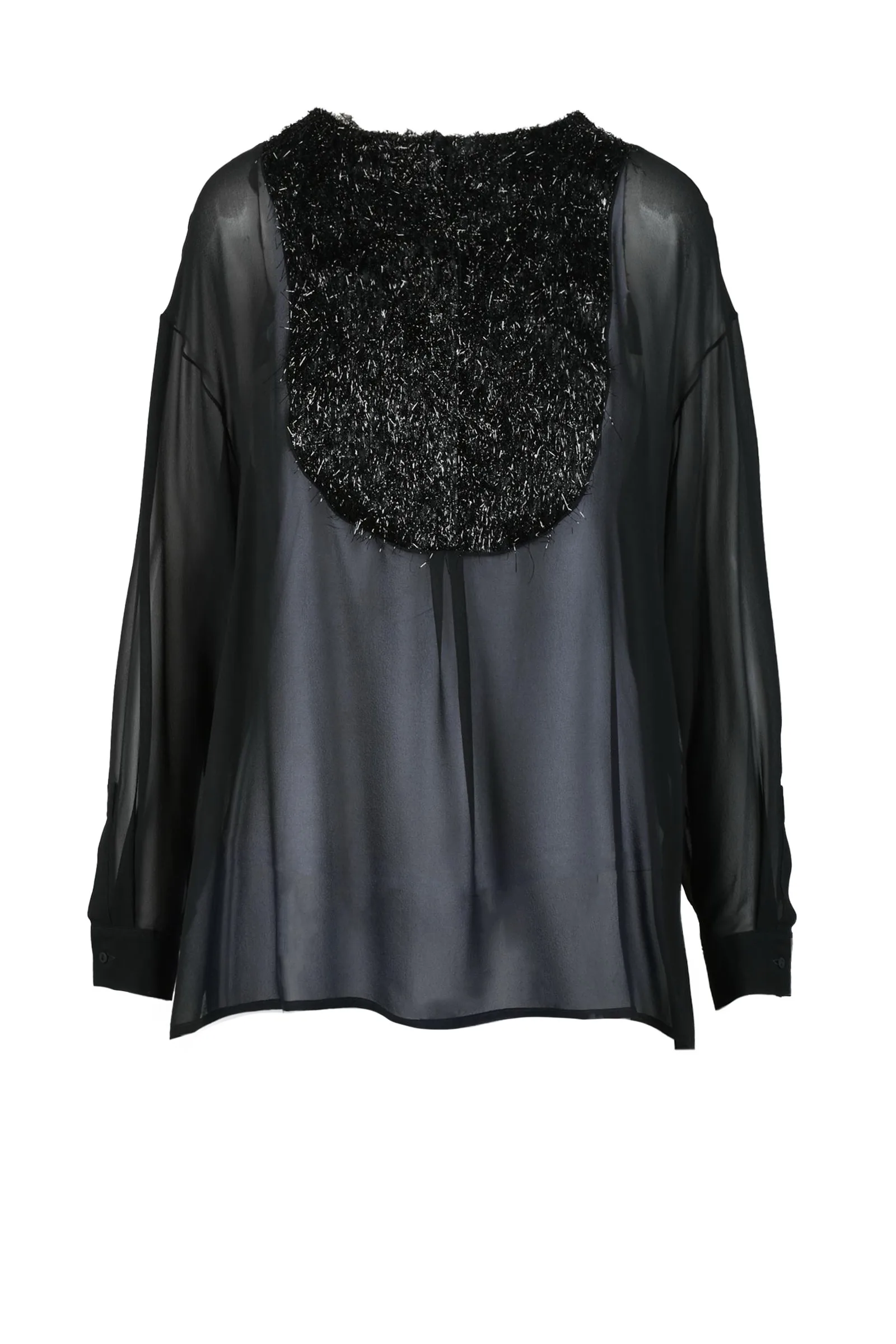 Blusa in Voile Nero