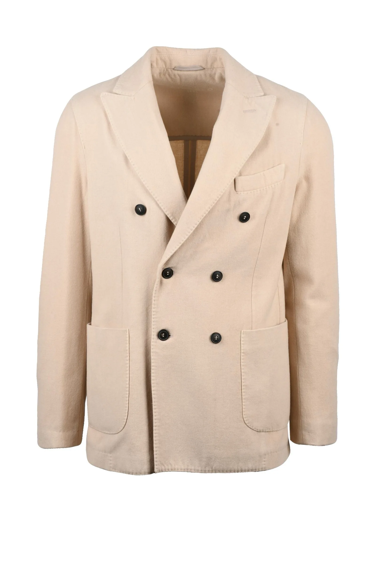 Veste beige à double boutonnage