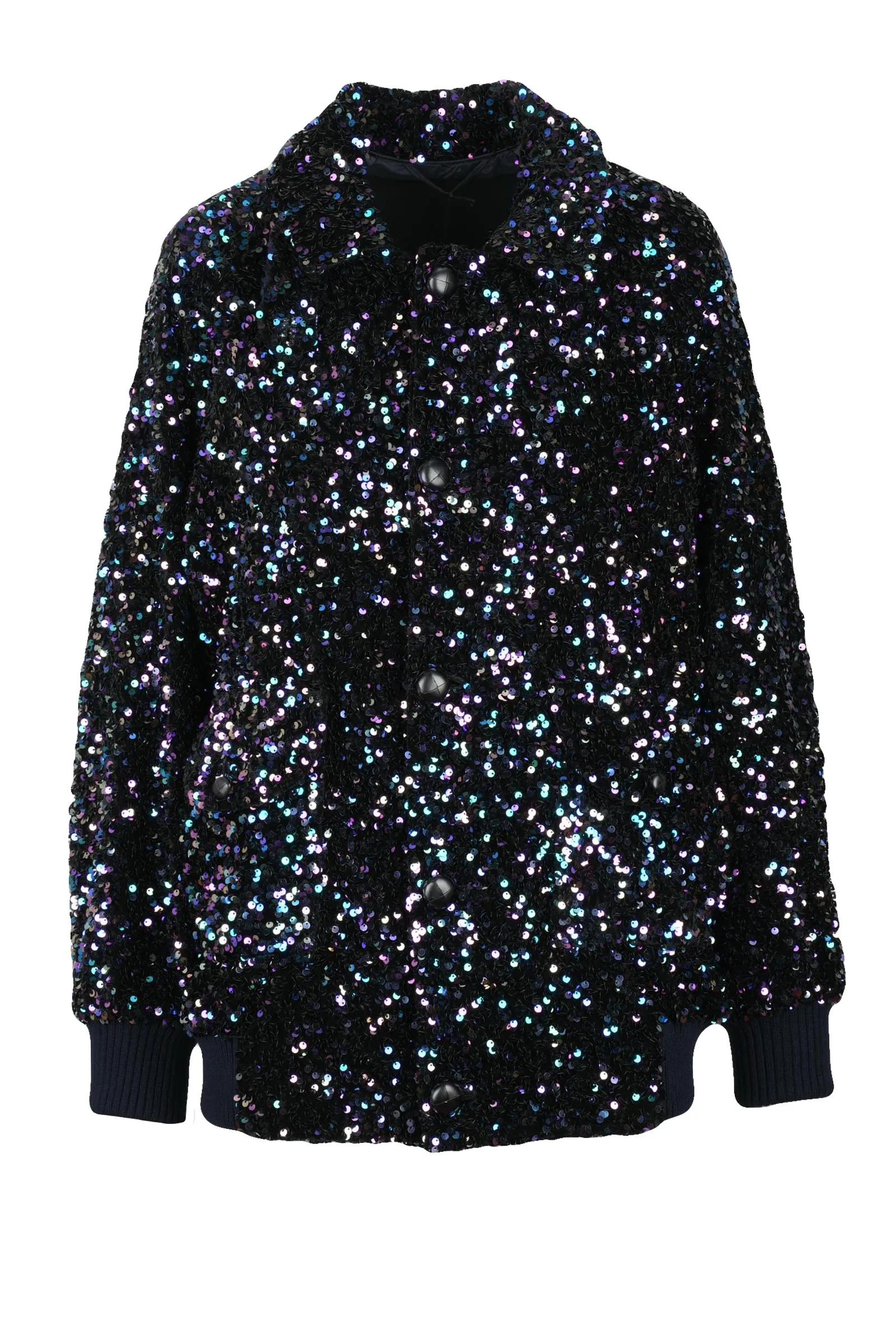 Giubbotto Total Paillettes Nero