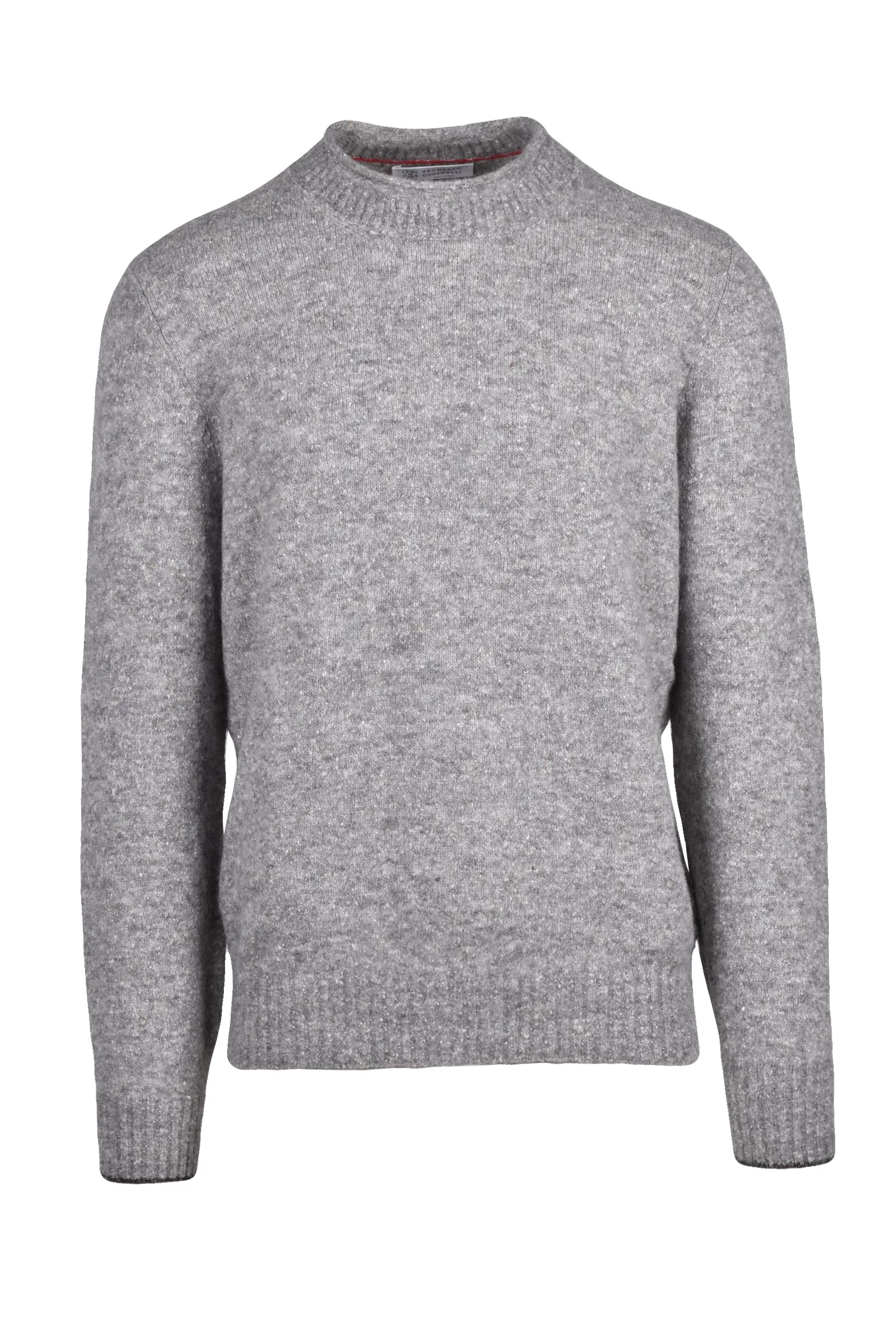 Maglione Collo Bordato Grigio