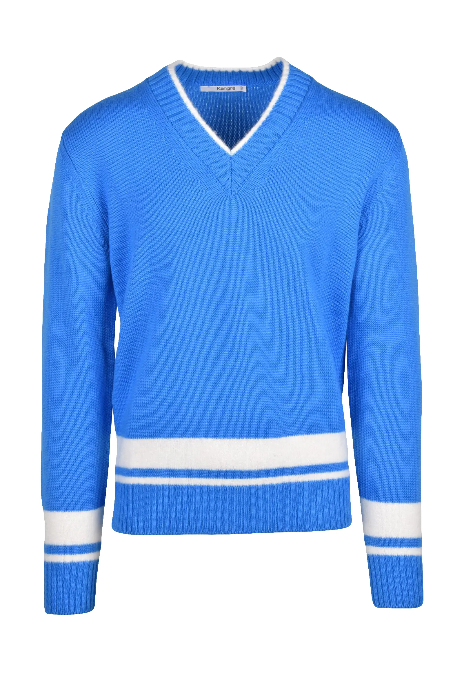 Hellblauer Pullover