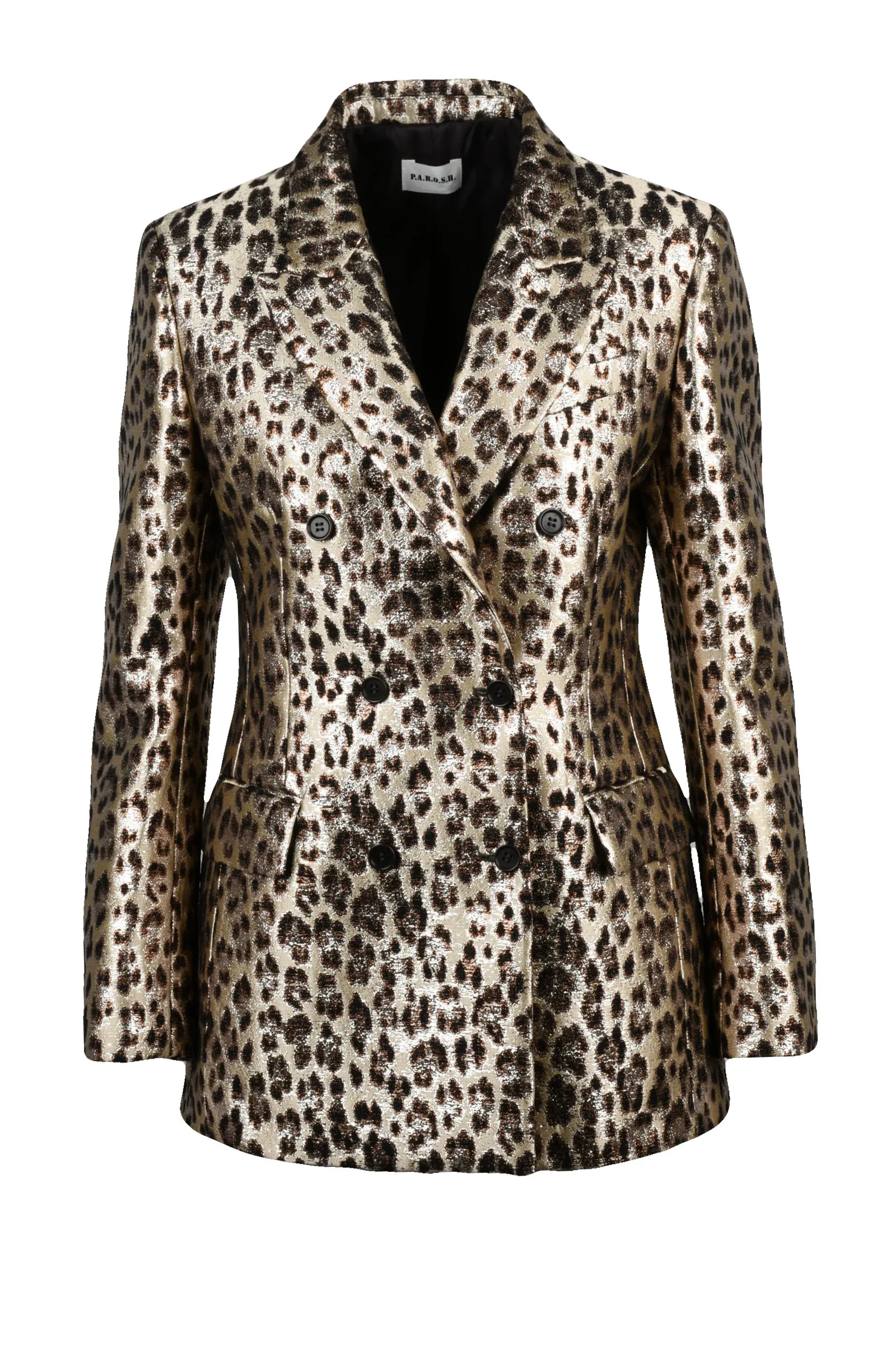 Giacca Lame Doppiopetto Beige