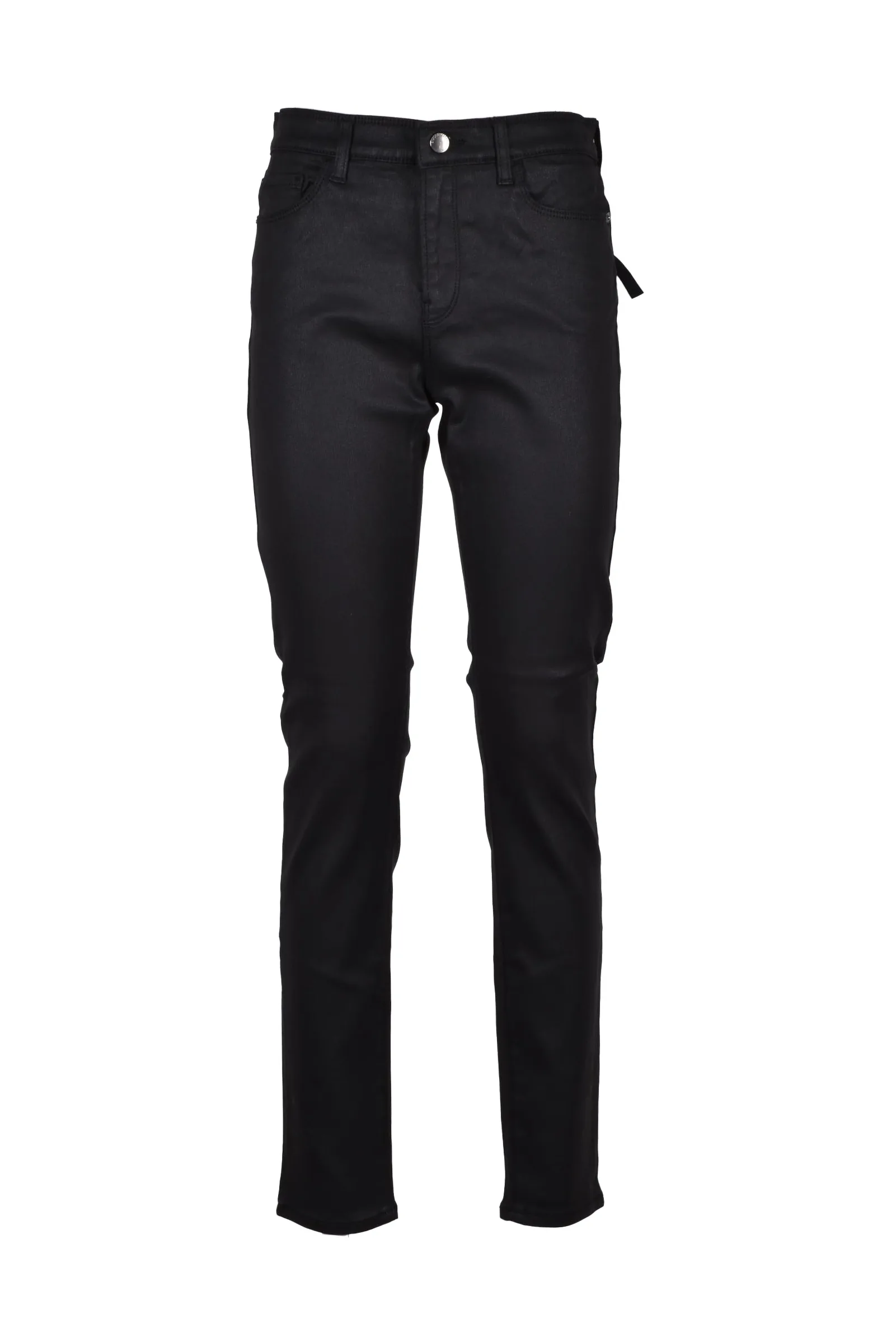 Pantaloni Skinny Gommati Nero