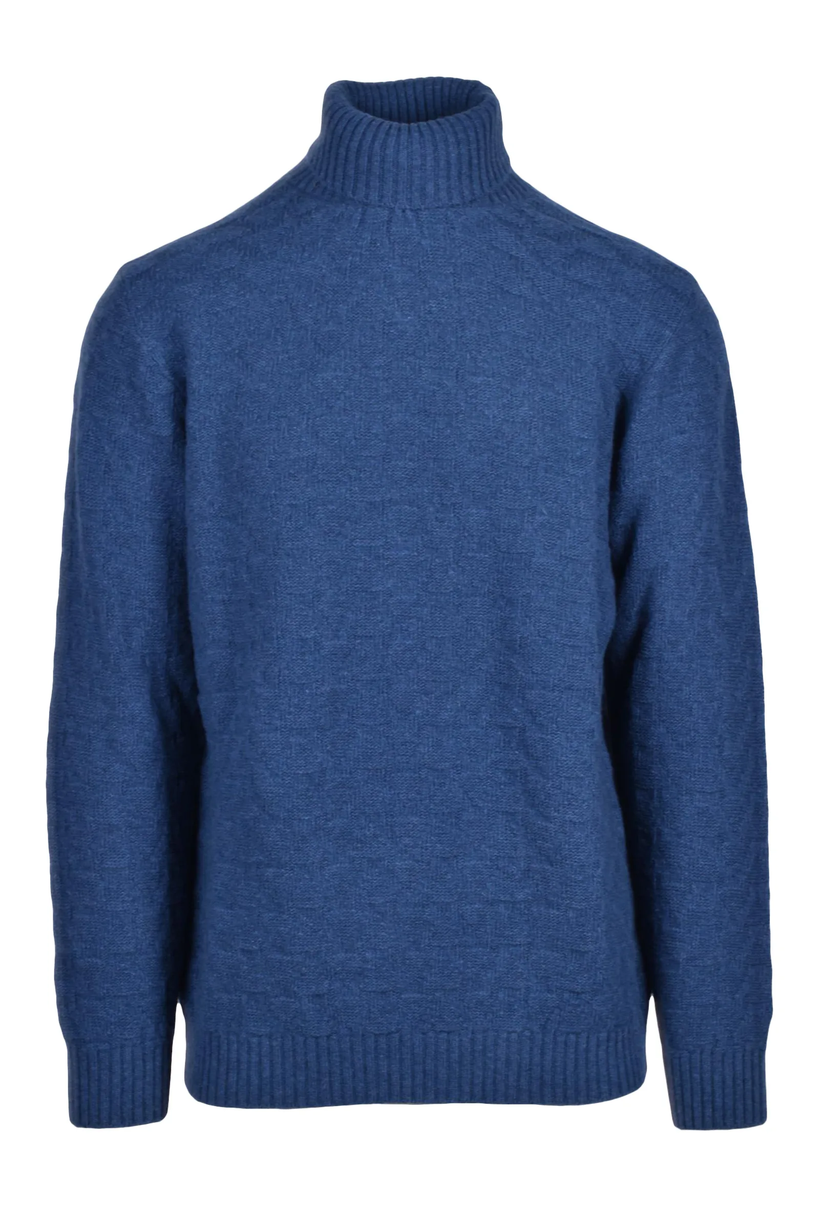 Maglione Collo Alto Blu