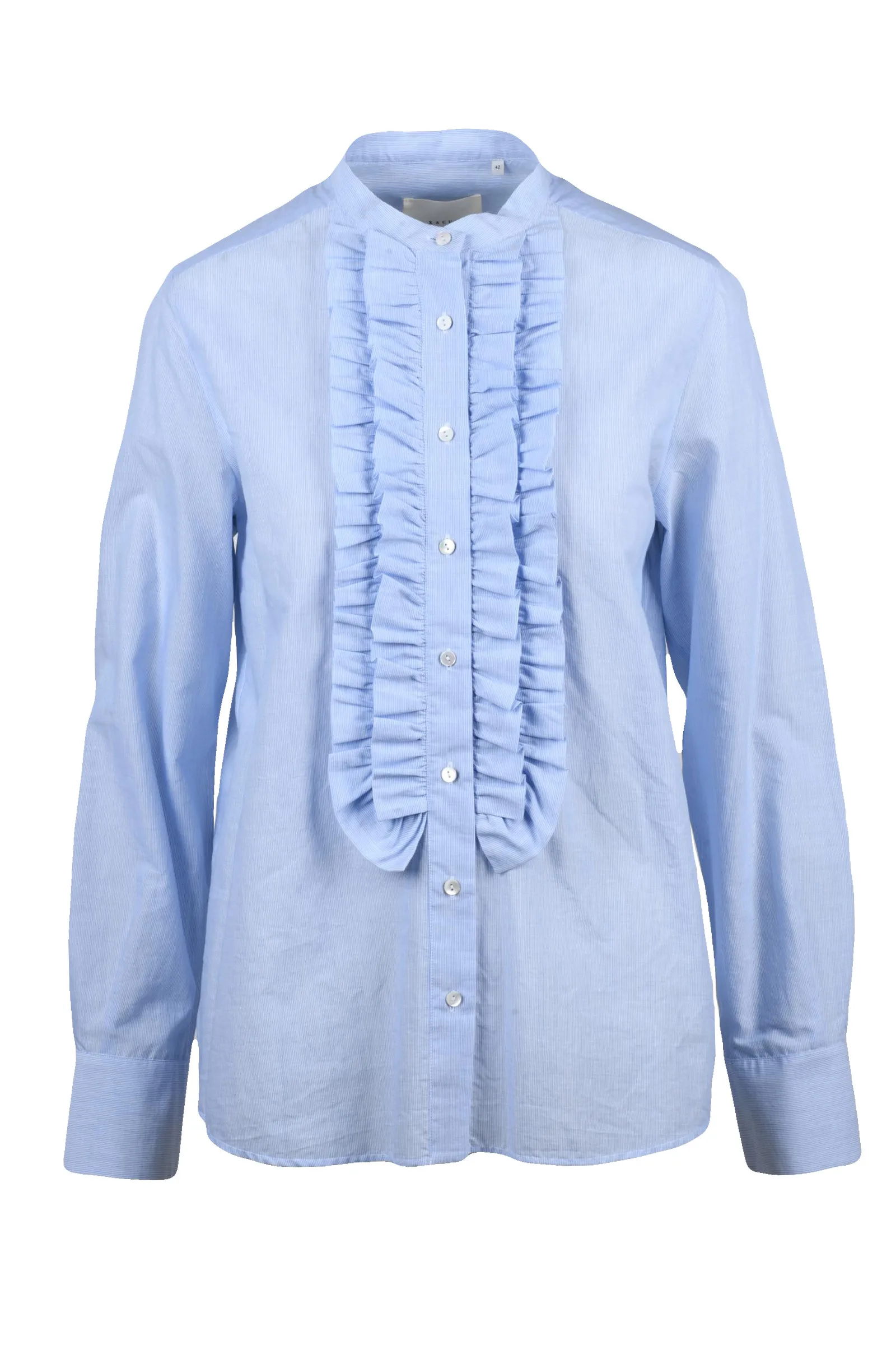 Camicia Coreana con Rouge Azzurra
